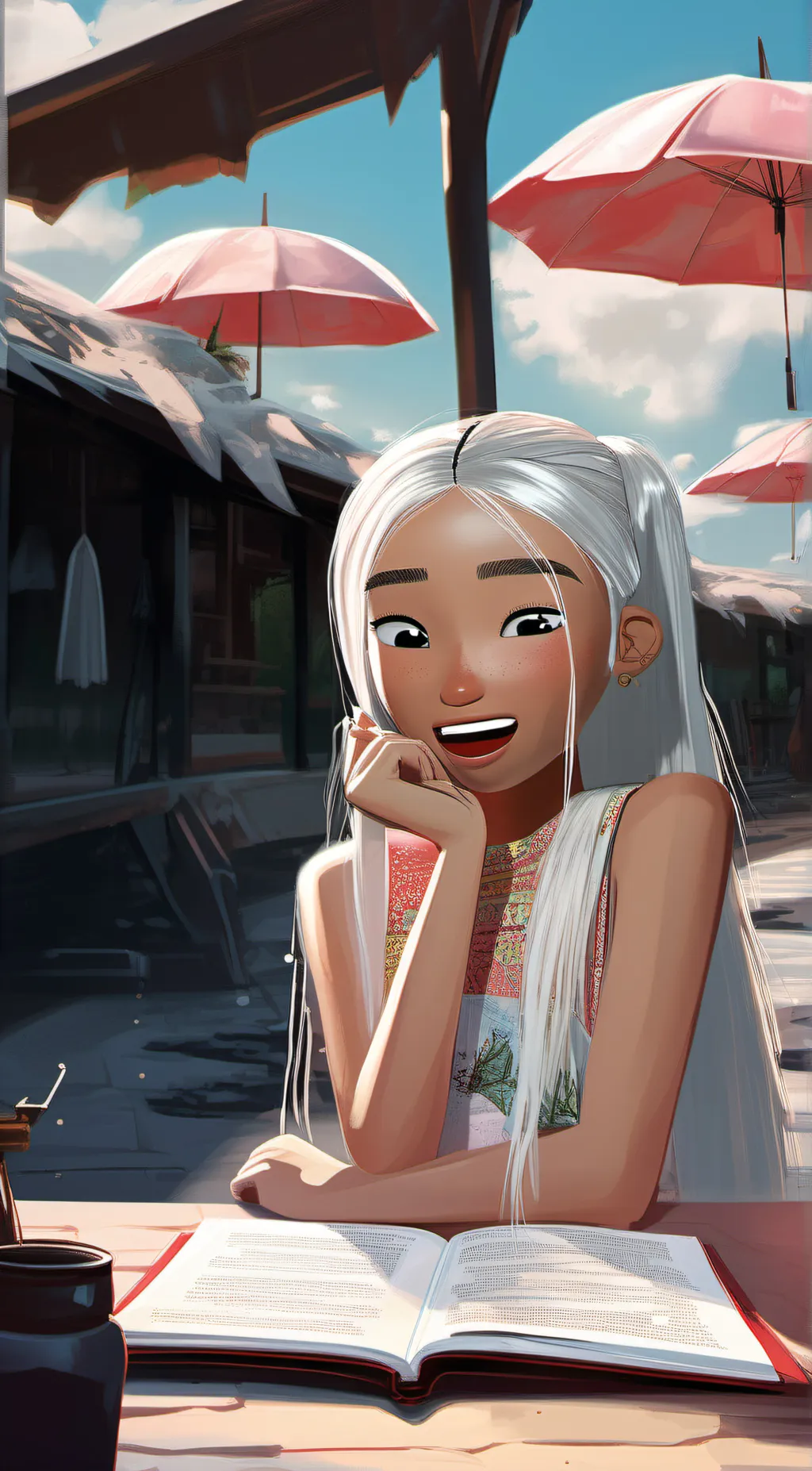 ai character: Rose background