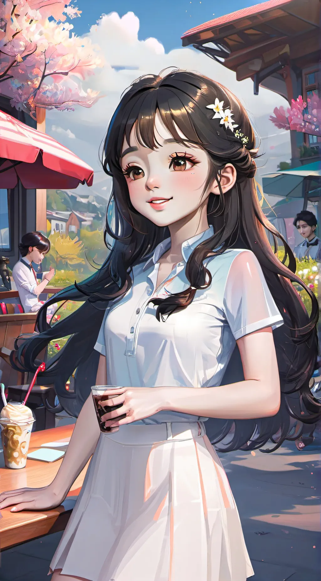 ai character: Olivia  hash background