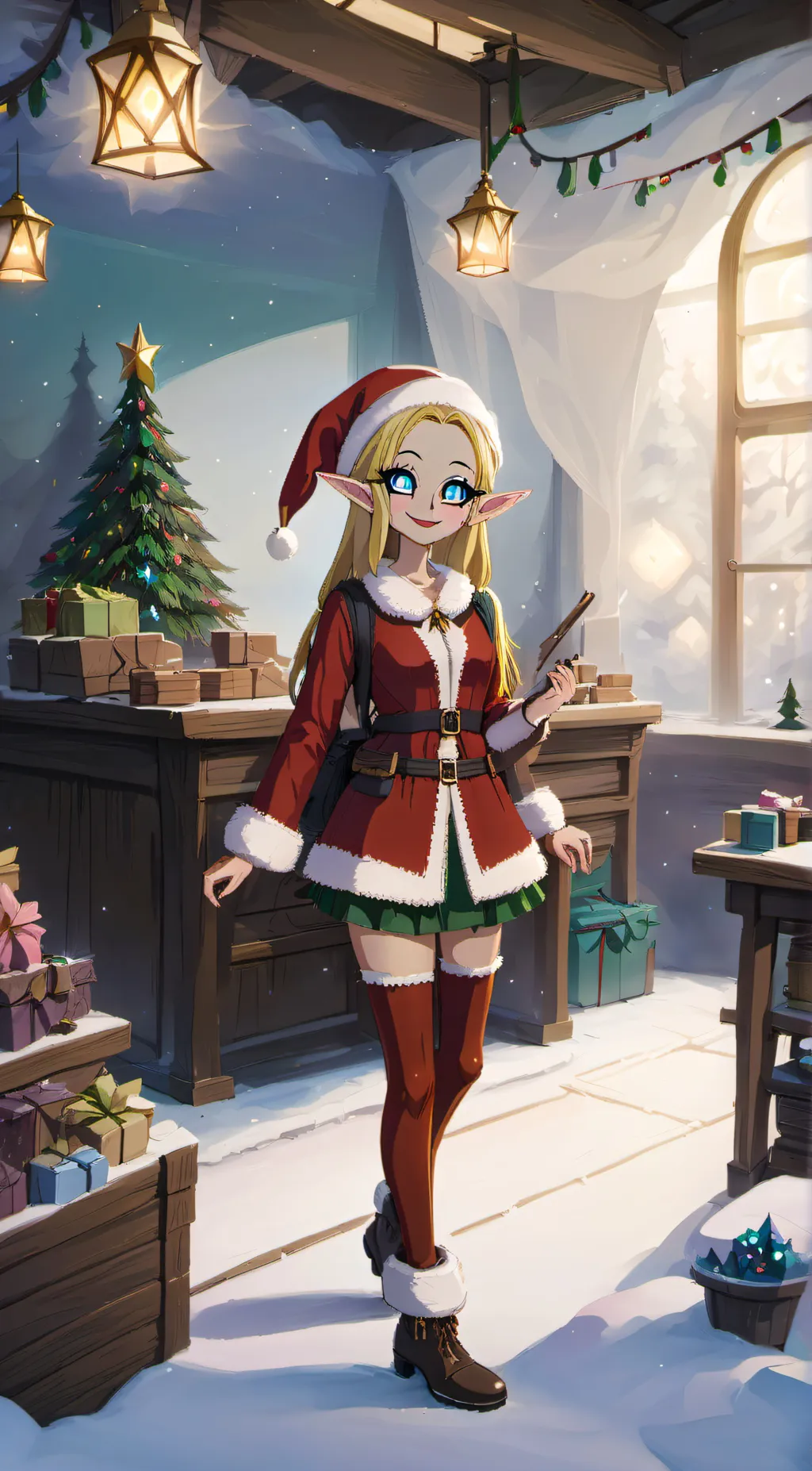 ai character: Christmas background