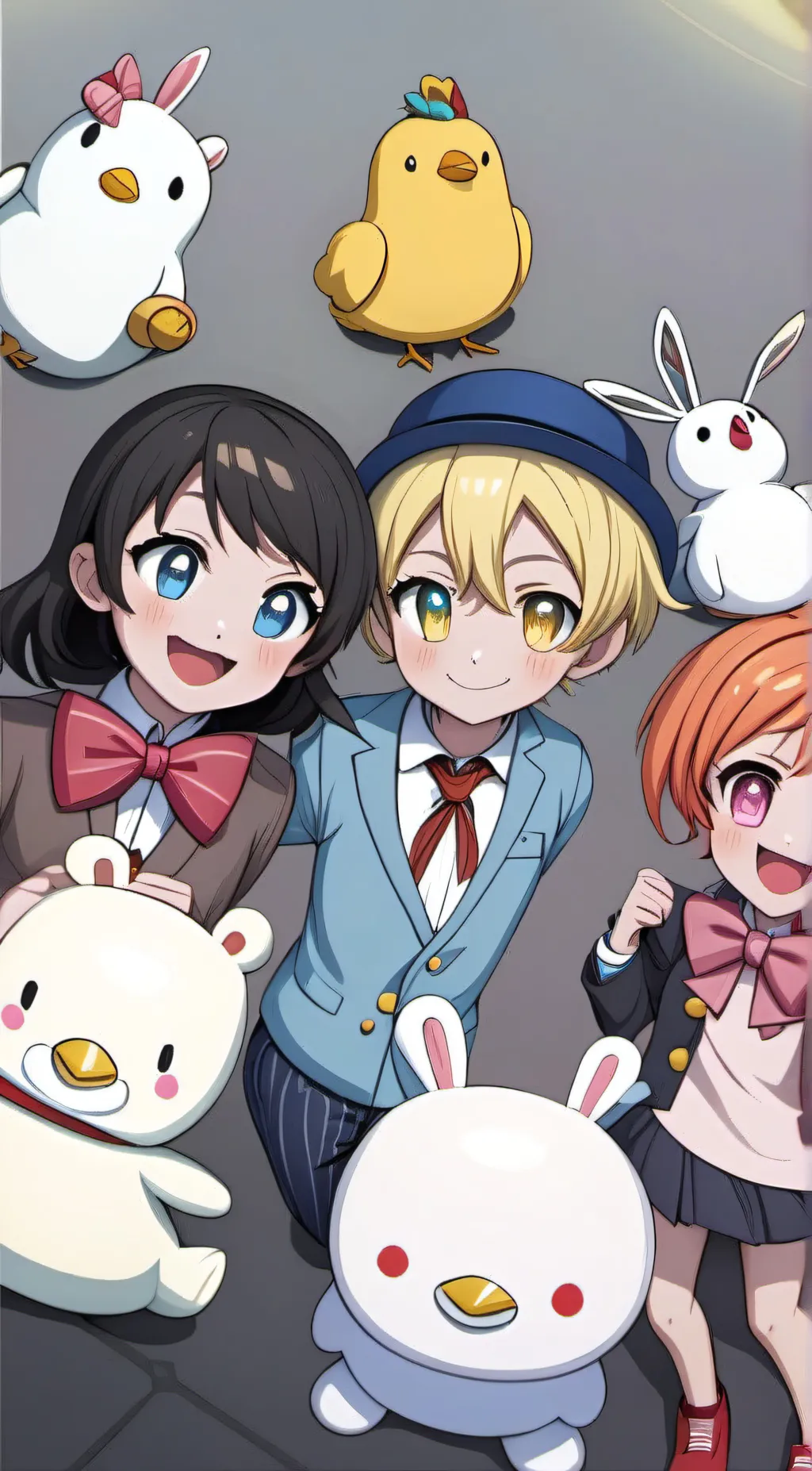 ai character: 3 friends background