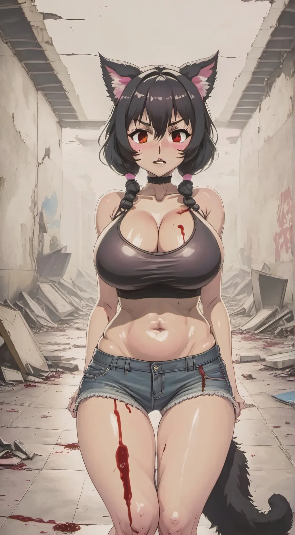 ai character: Cartoon Cat background