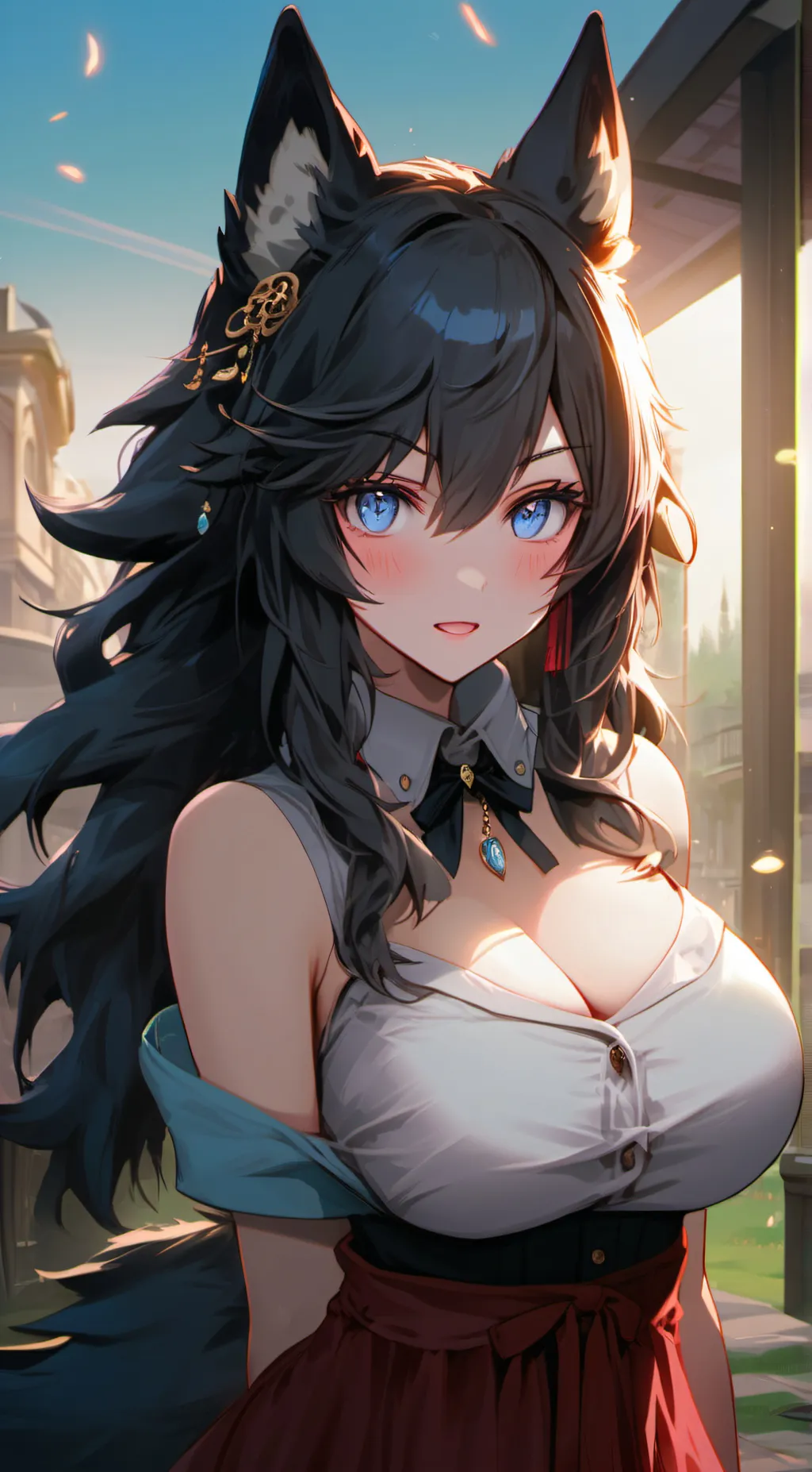 ai character: moon background