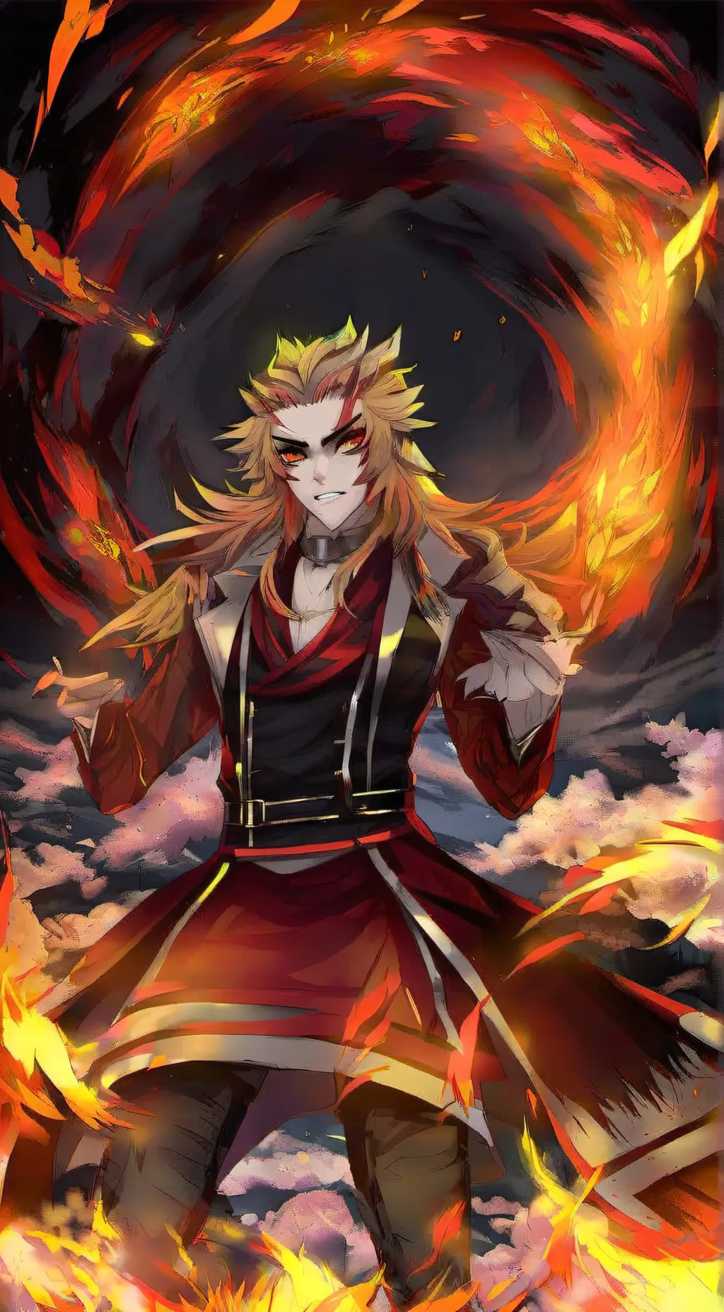 ai character: rengoku demon background