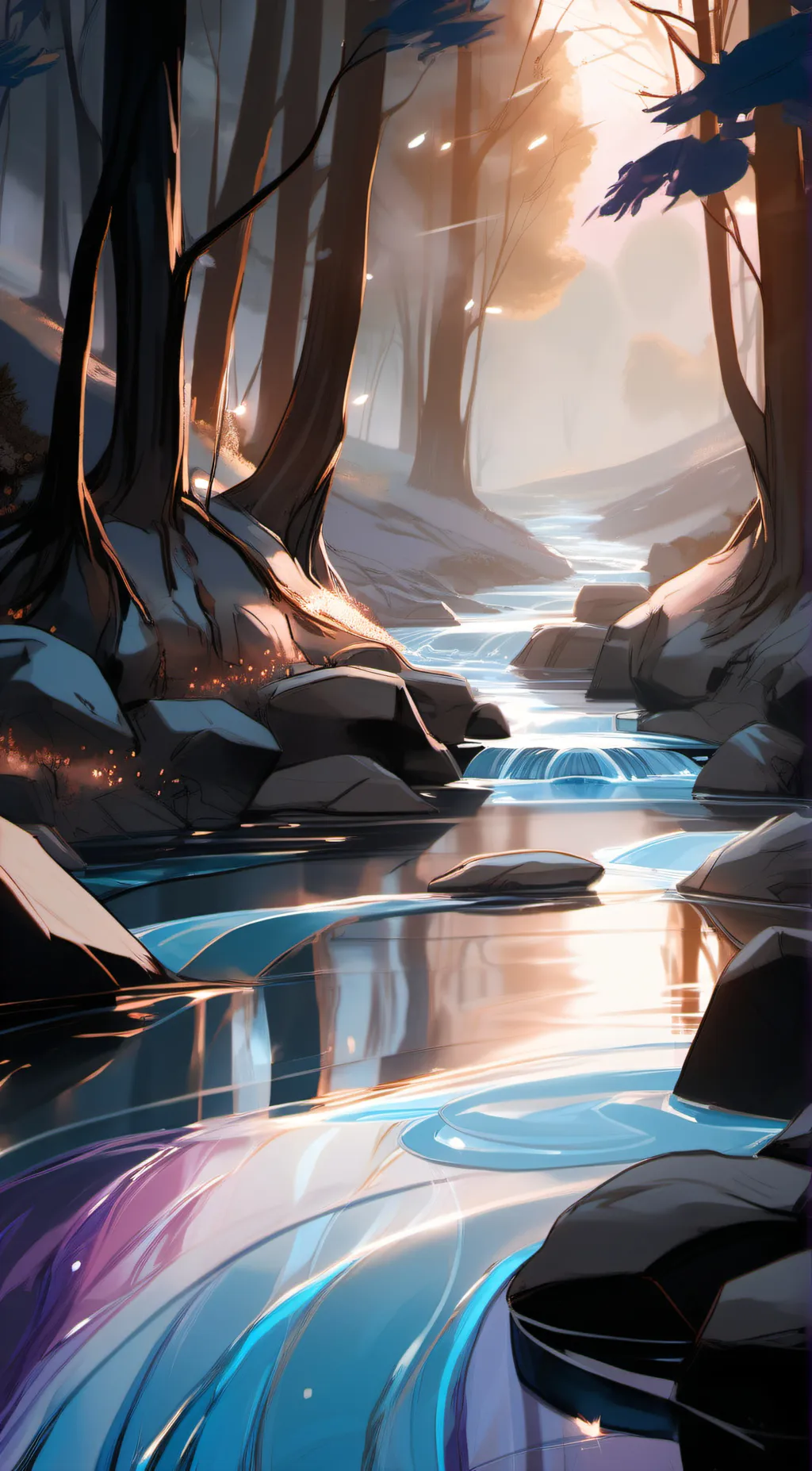 ai character: RIVER OF. SONGS background