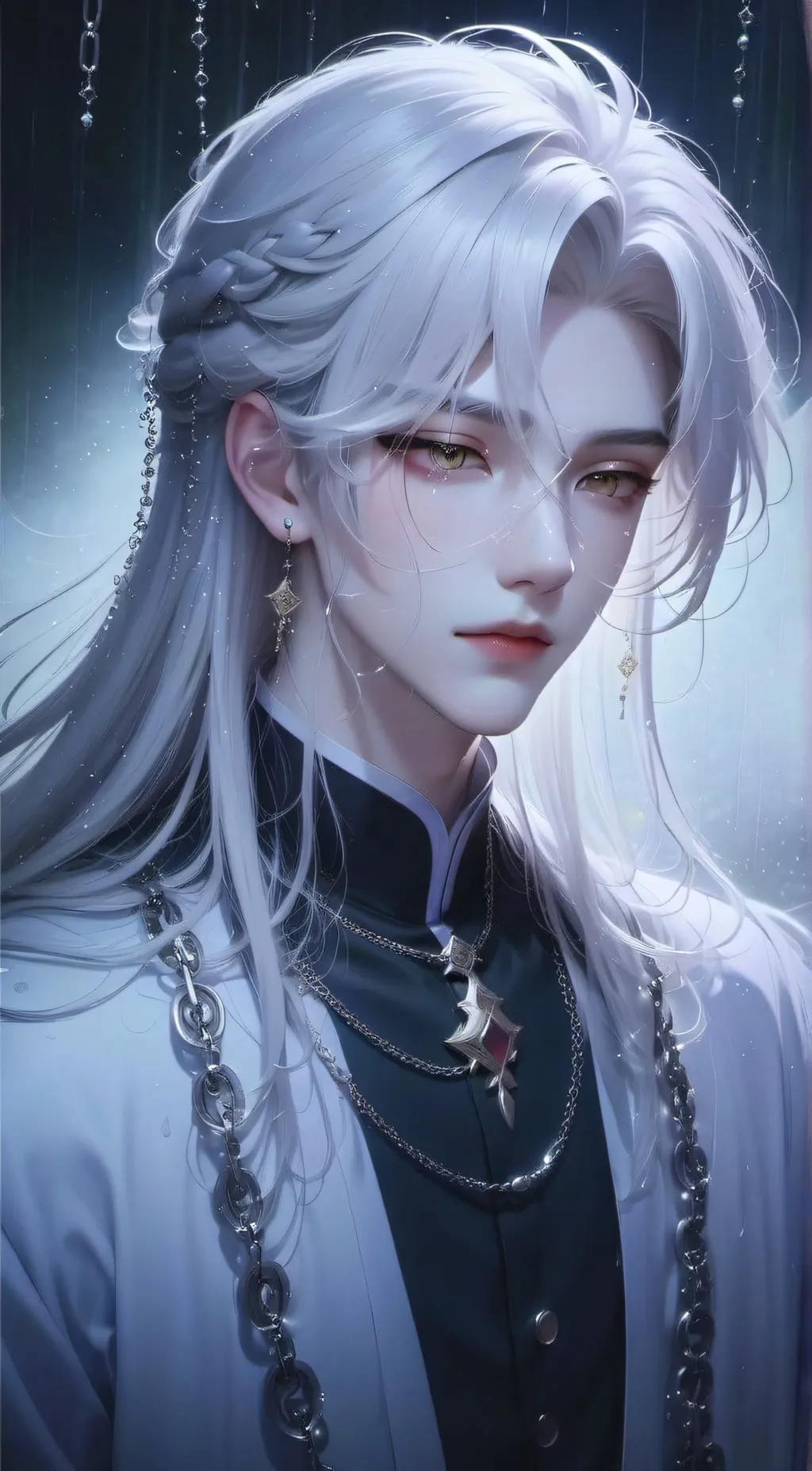 ai character: Rain background