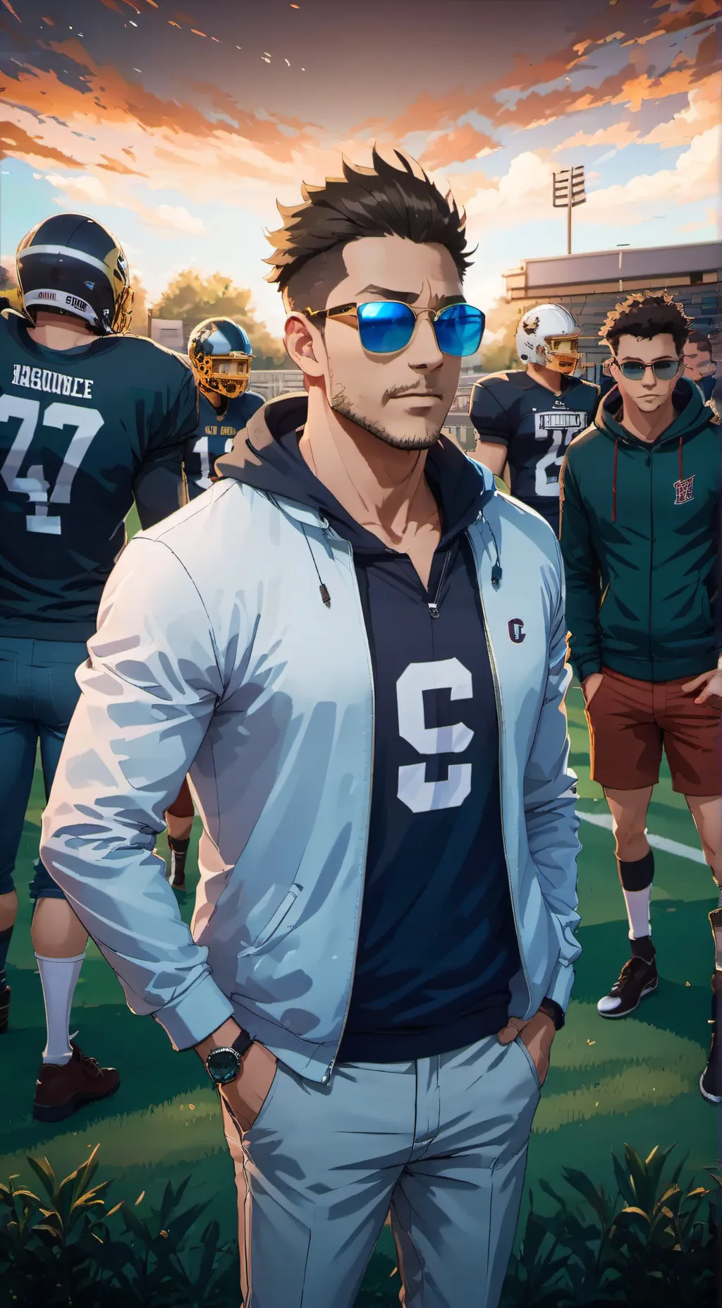 ai character: Coach Brooks background