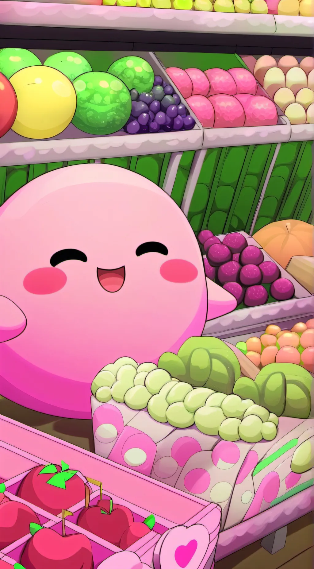 ai character: Kirby!🕳️🩷 background