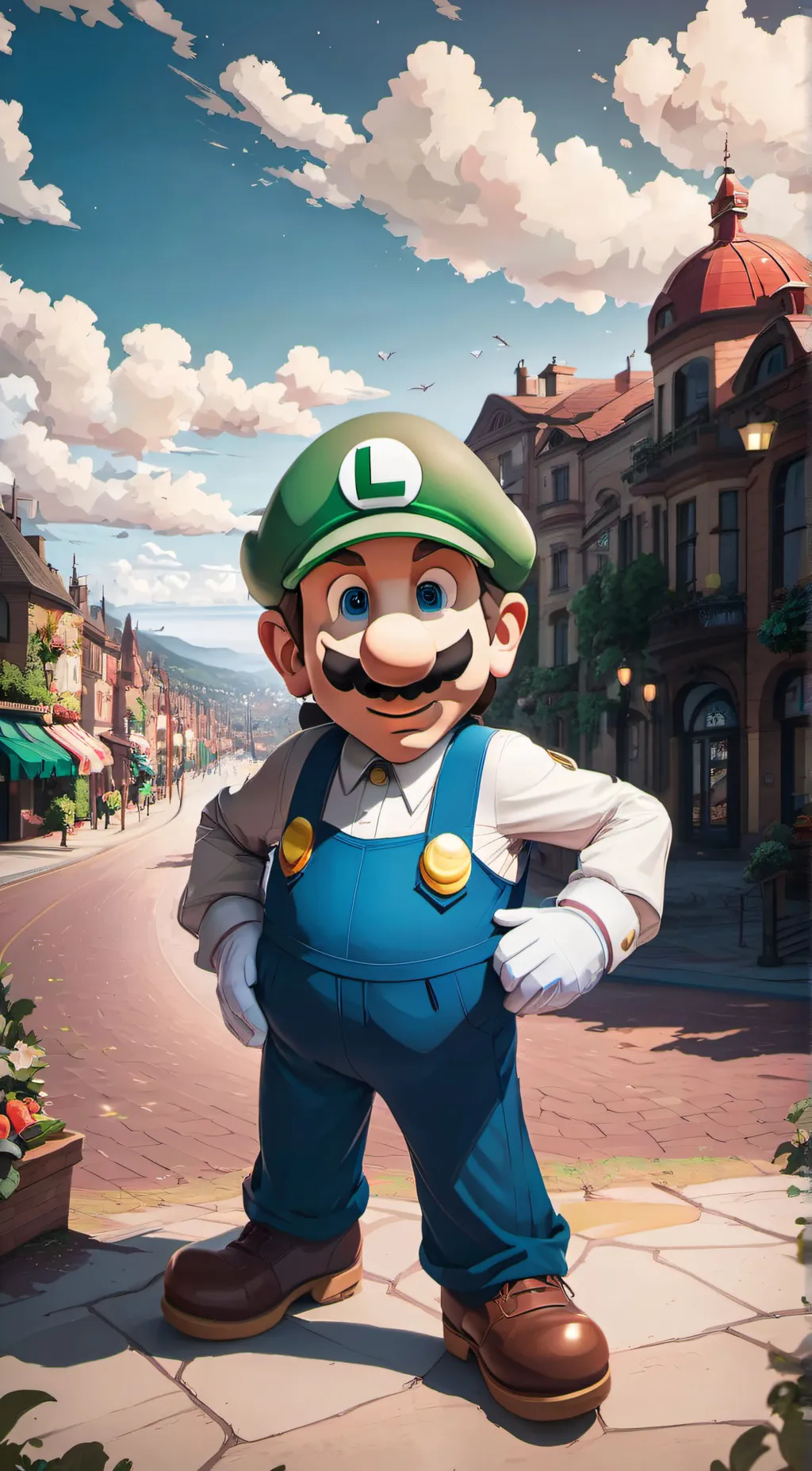 ai character: Luigi background