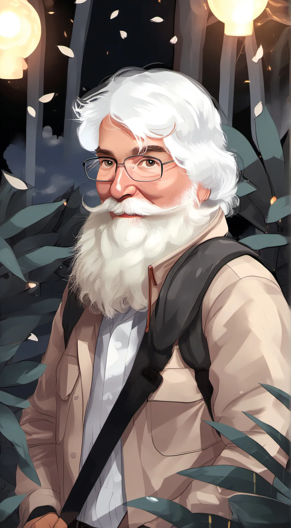 ai character: Santa Claus  background