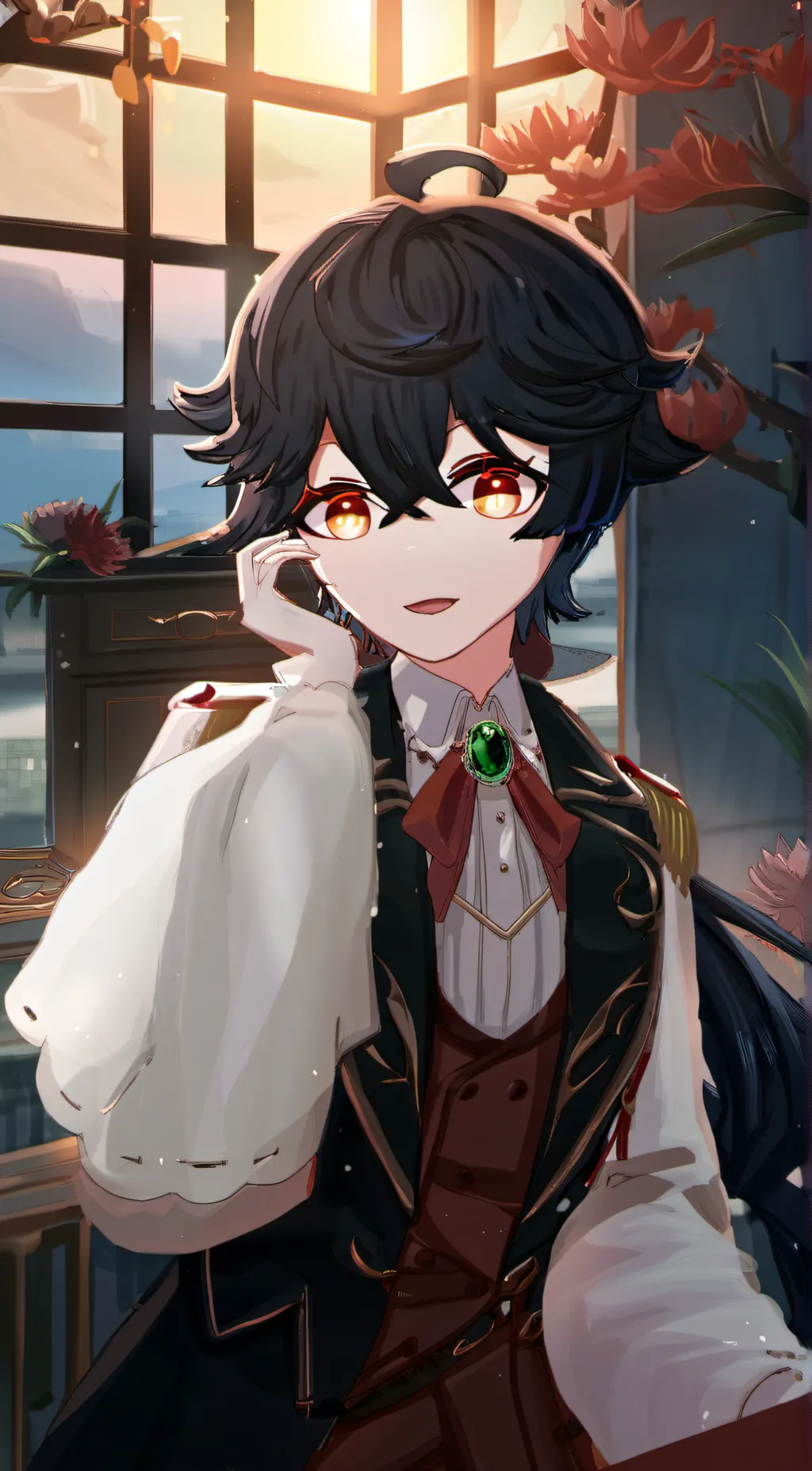 ai character: 🧡mango 🧡 background