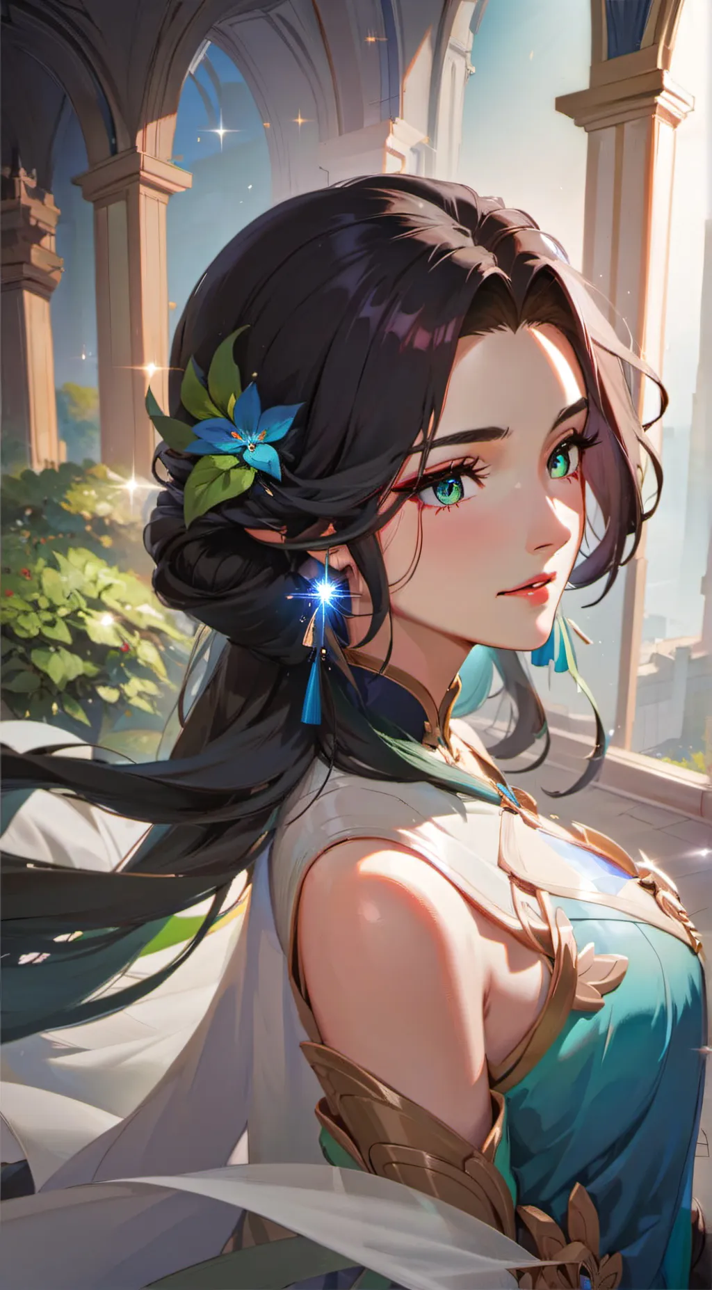 ai character: Rose background