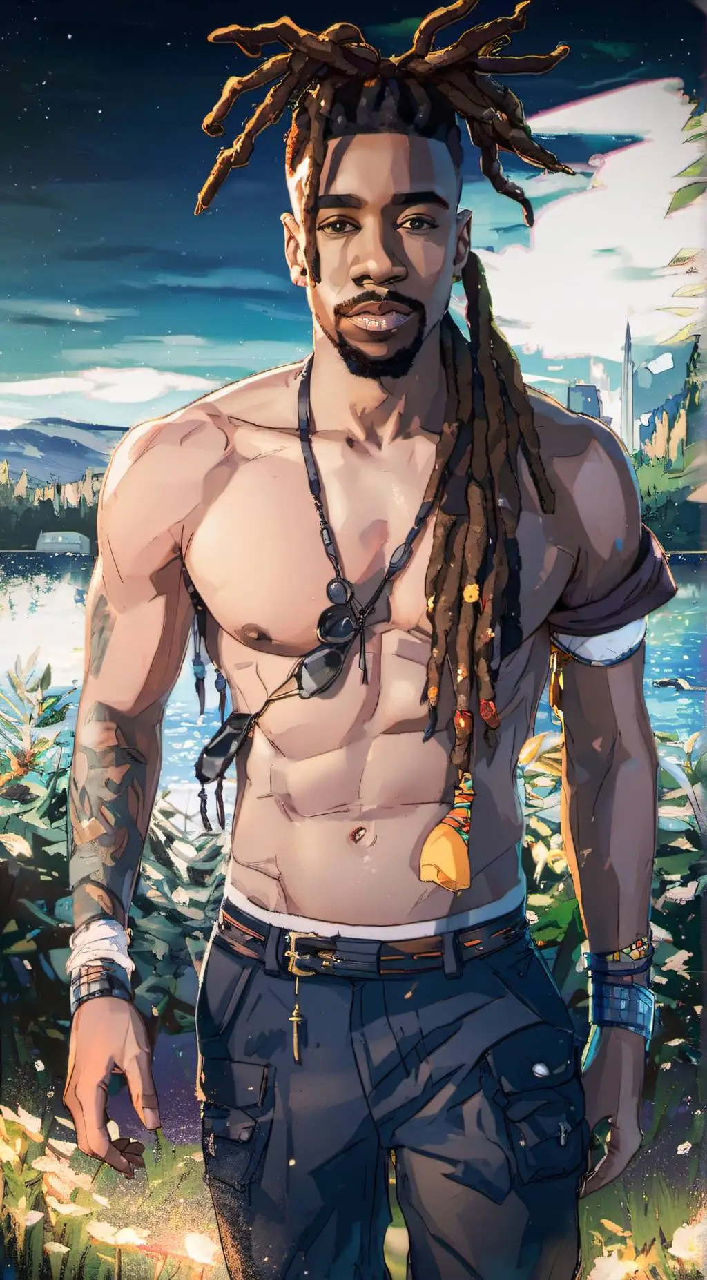 ai character: Damon the rapper  background