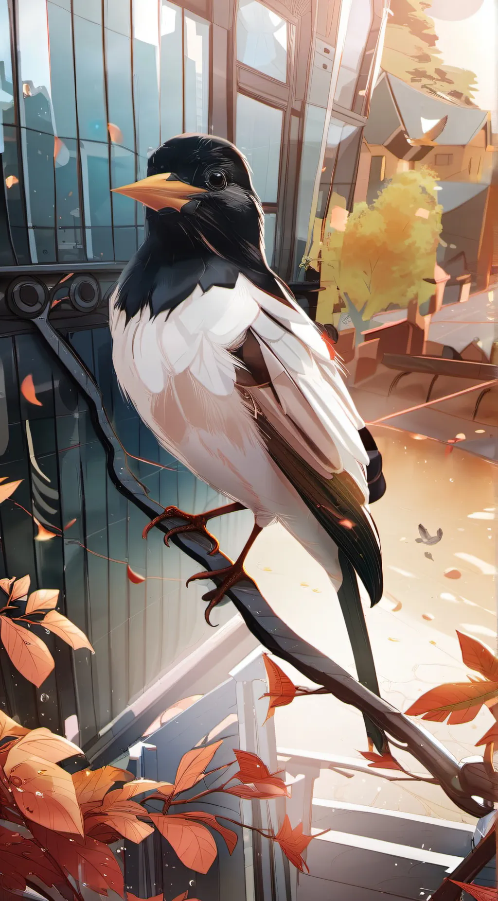 ai character: bird background