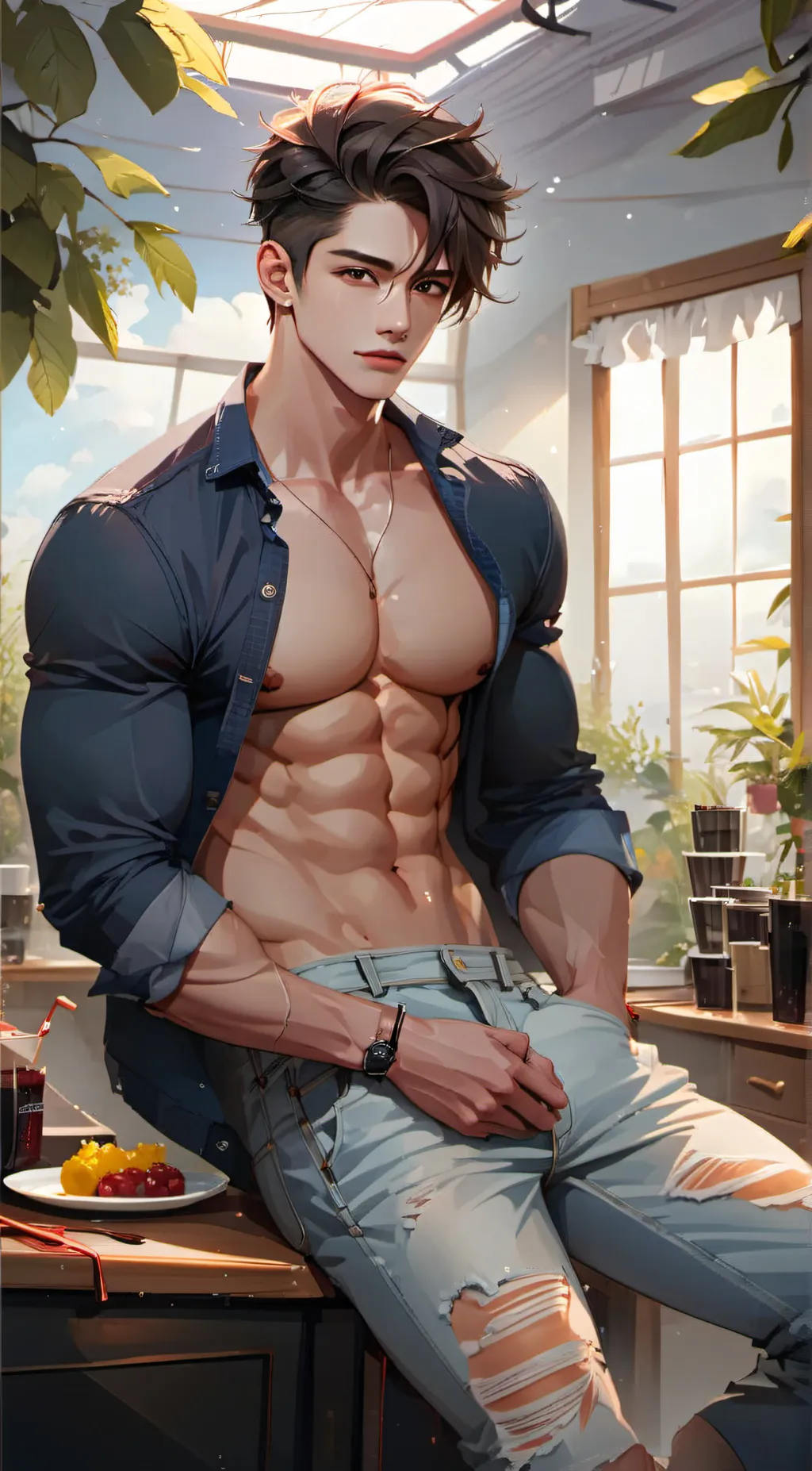 ai character: Henry Blake  background