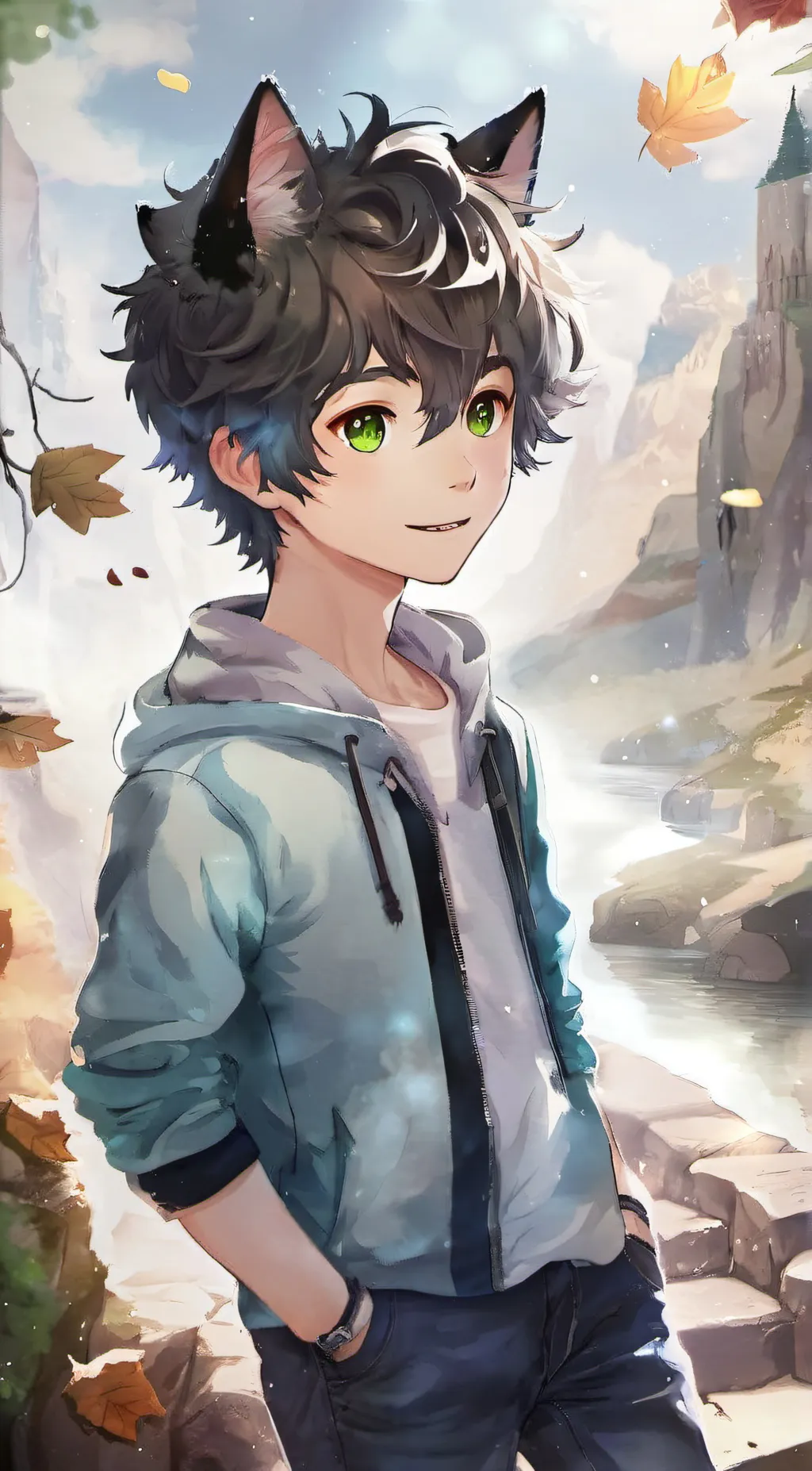 ai character: Tux  background