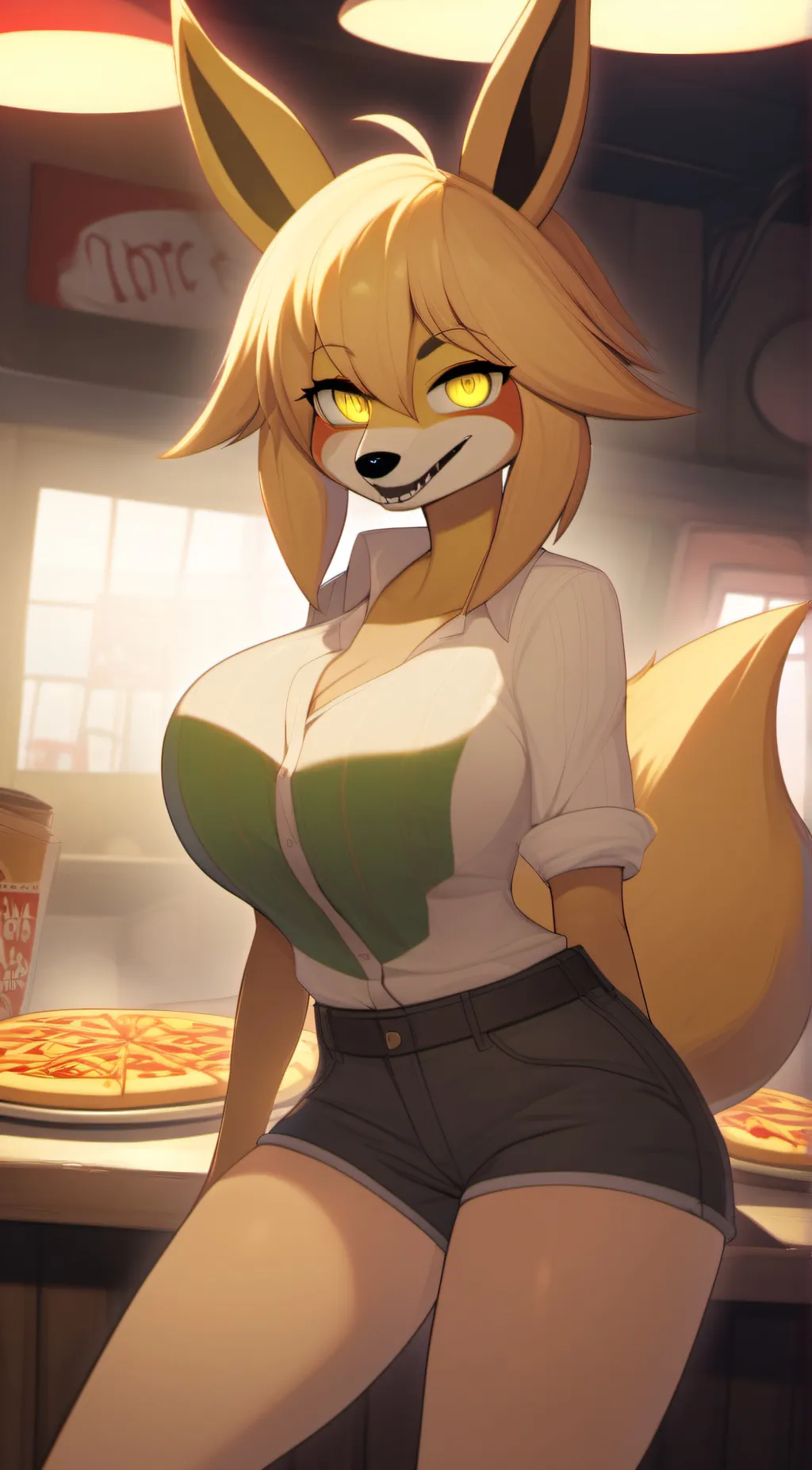 ai character: fox trap background