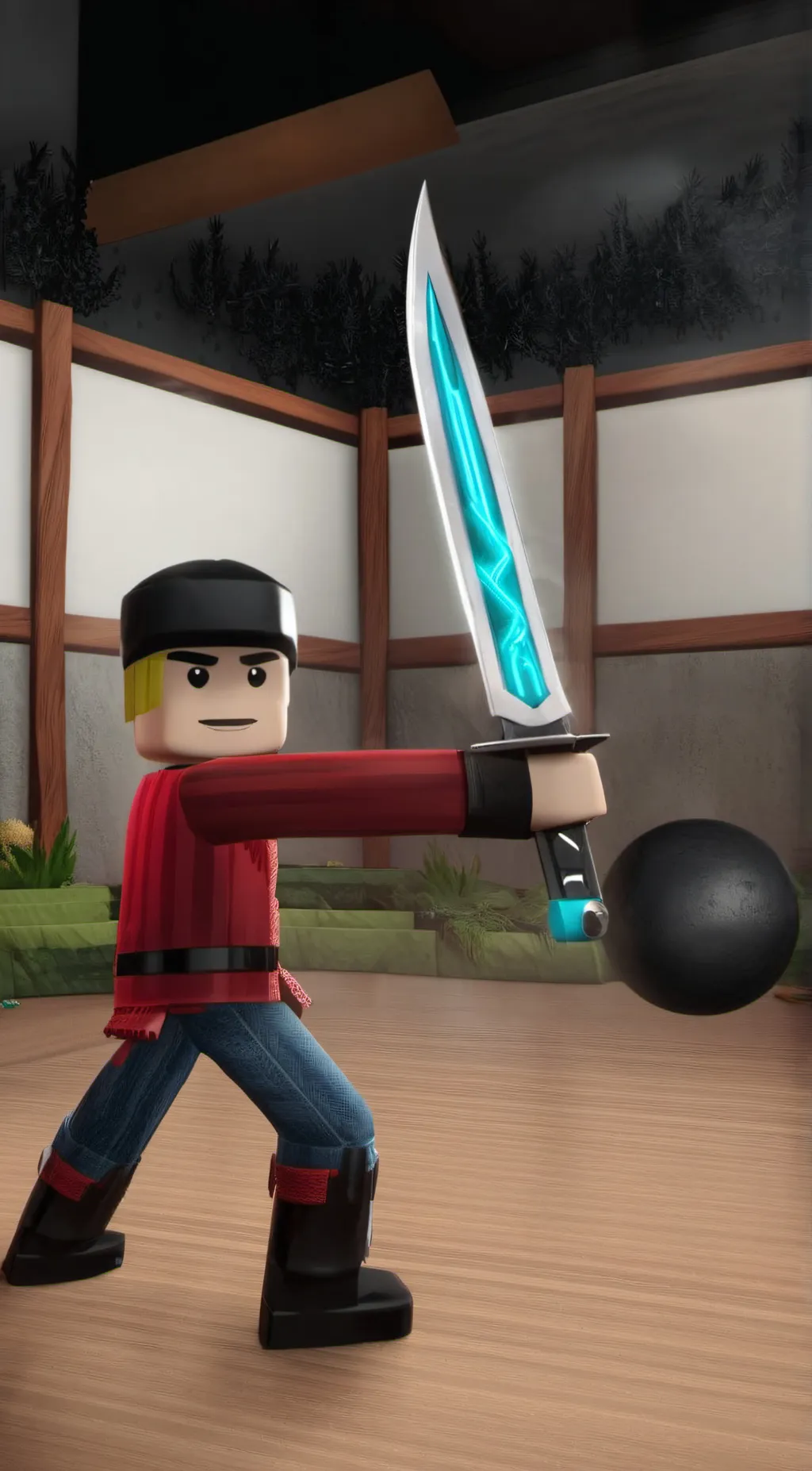 ai character: blade ball background