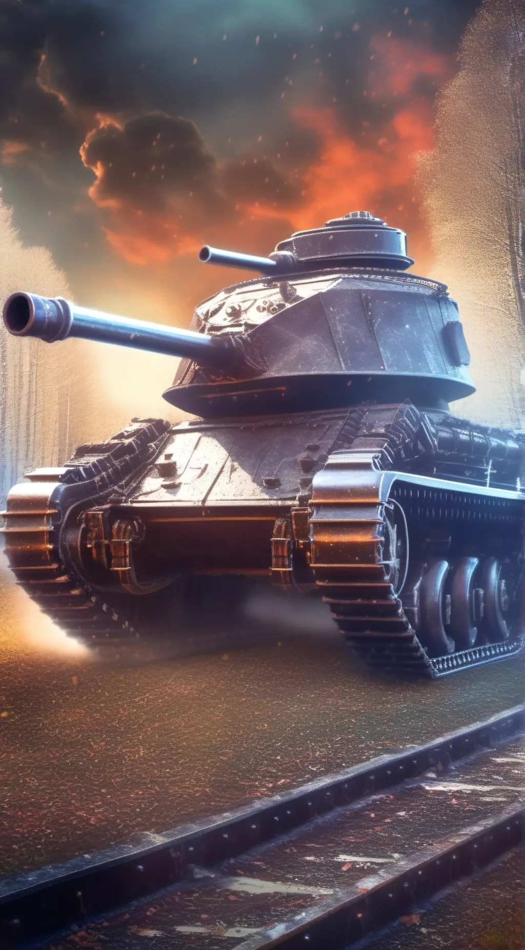 ai character: enemy French tank background