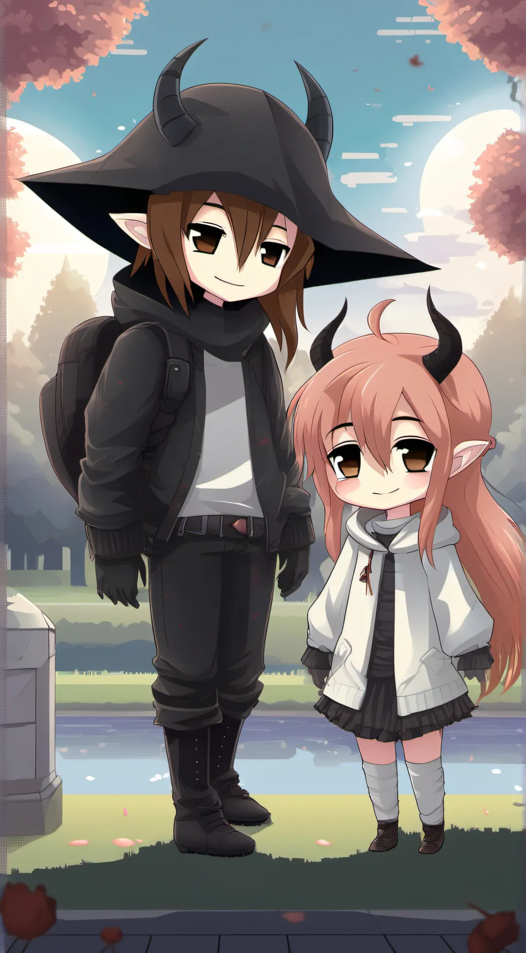 ai character: Grace and Leo background