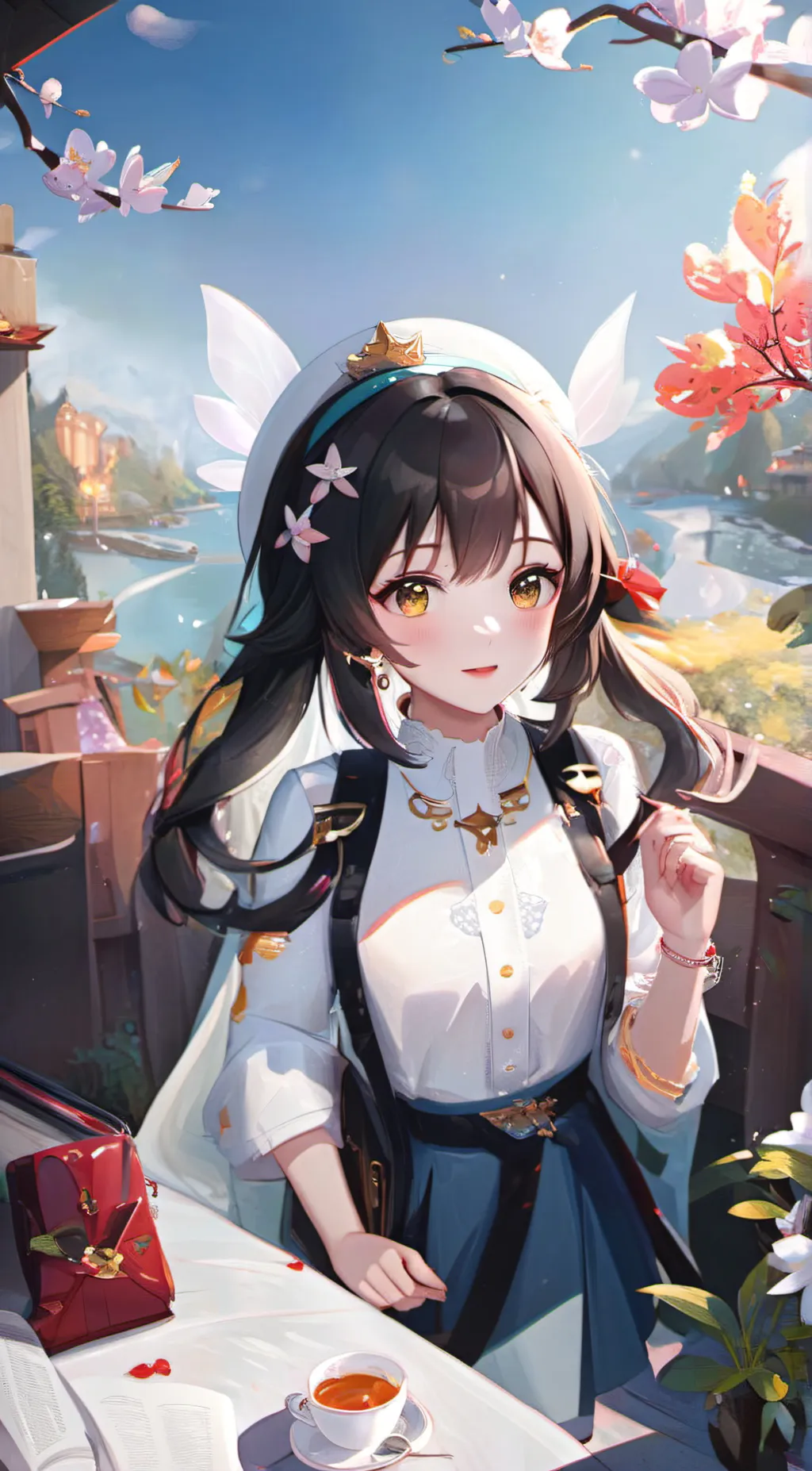 ai character: Ashley  background