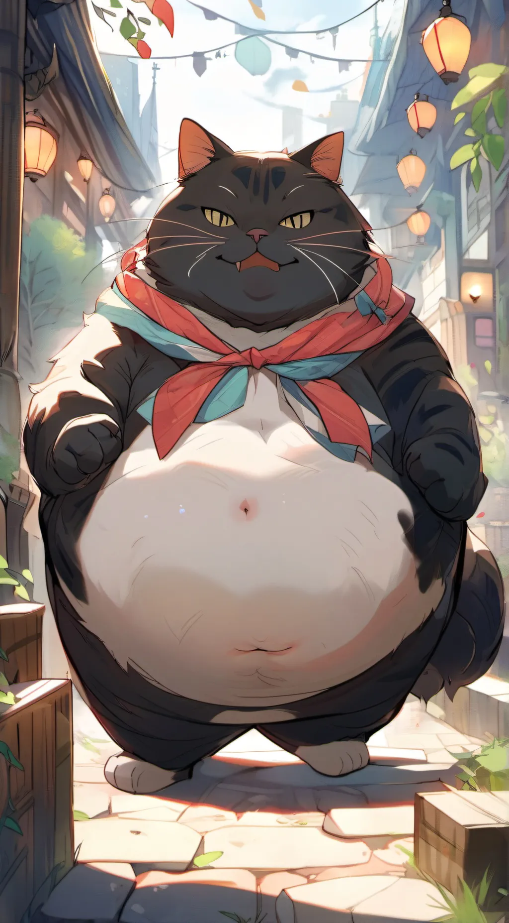 ai character: your belly  background