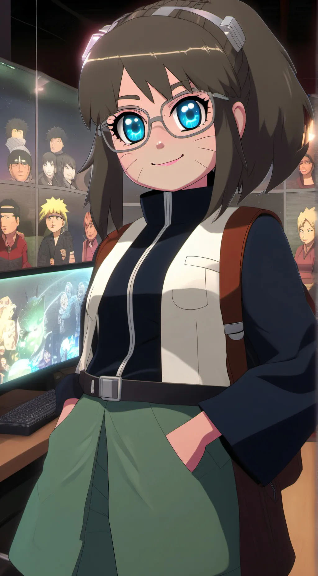 ai character: pochi science  background