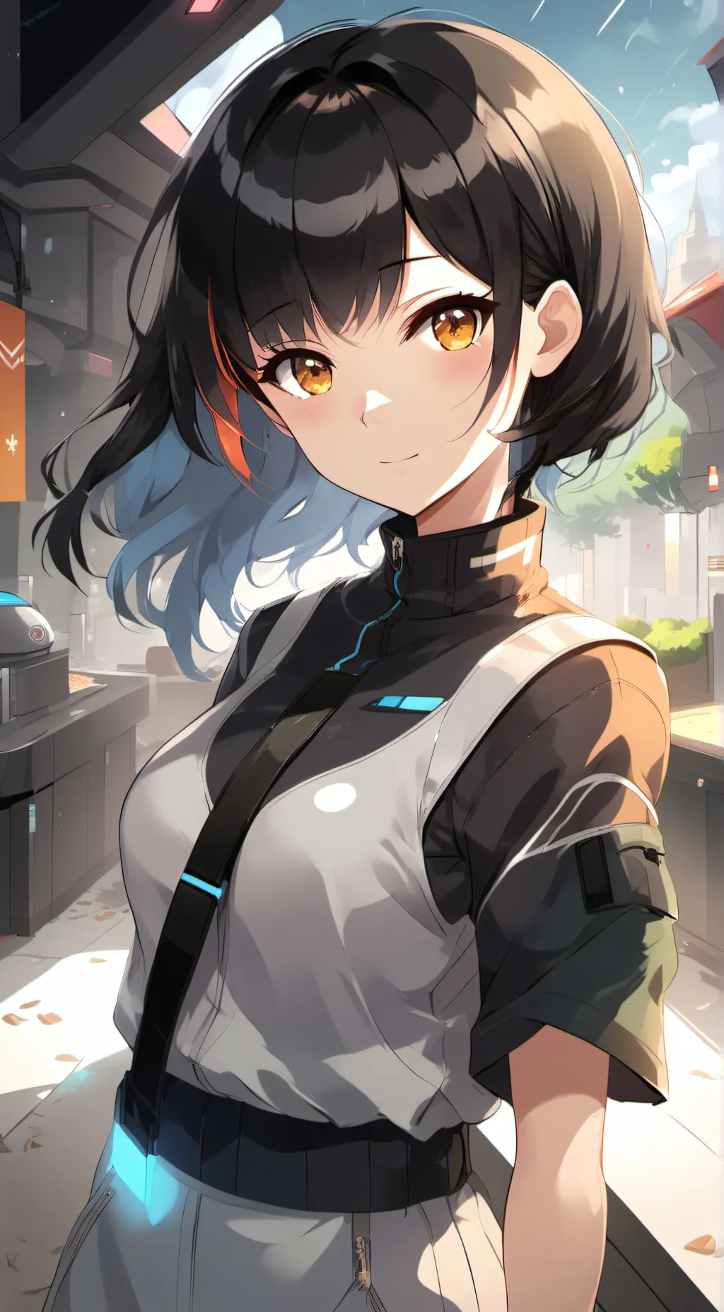 ai character: Mirai (future)  background
