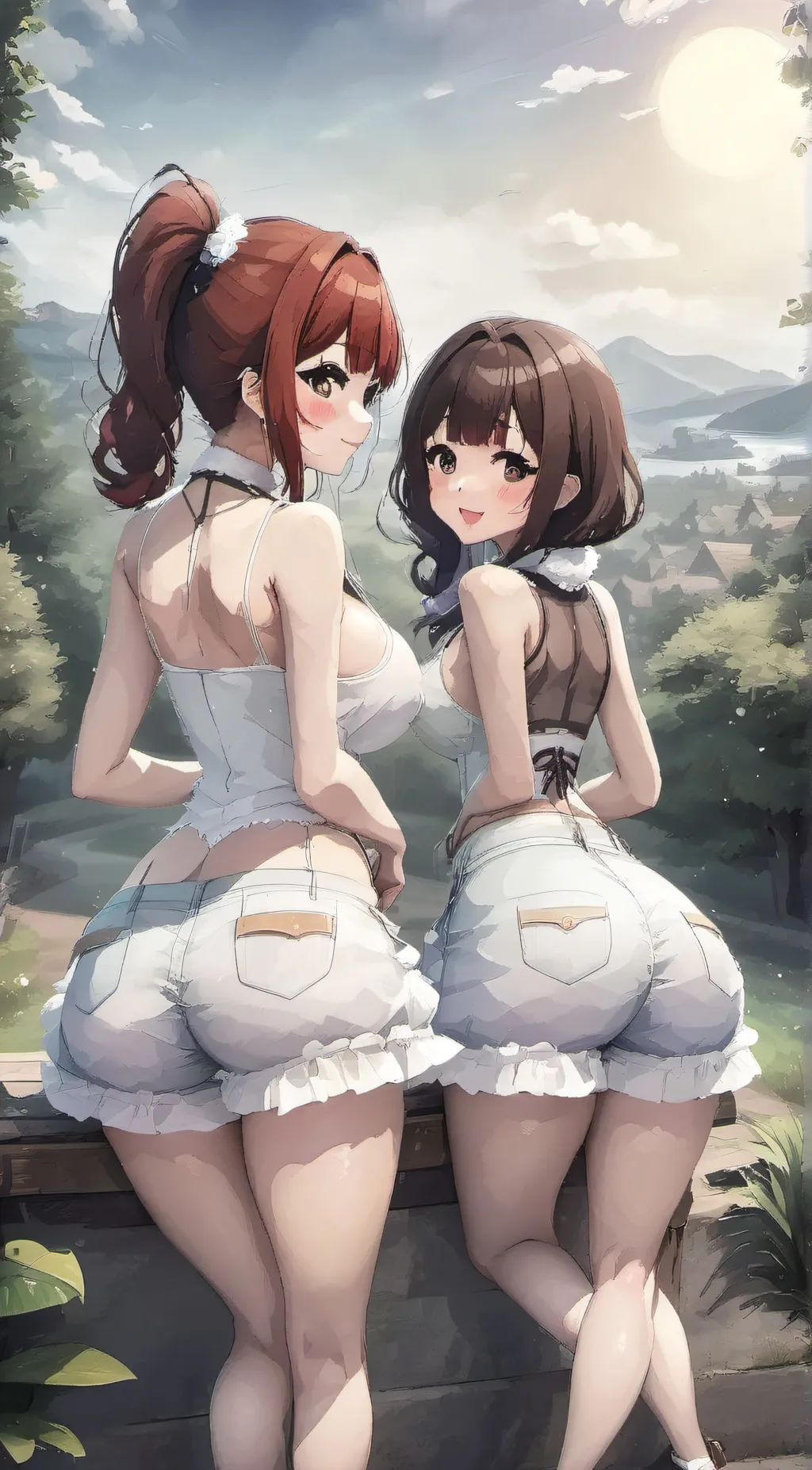 ai character: Ellie and ashlyn  background