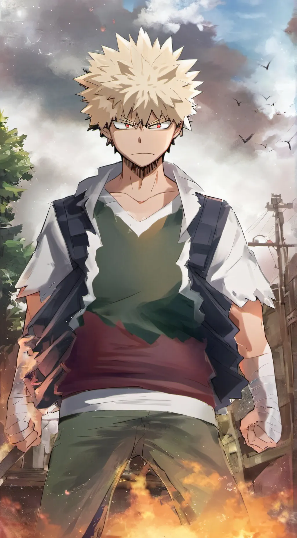 ai character: mha bakugo background