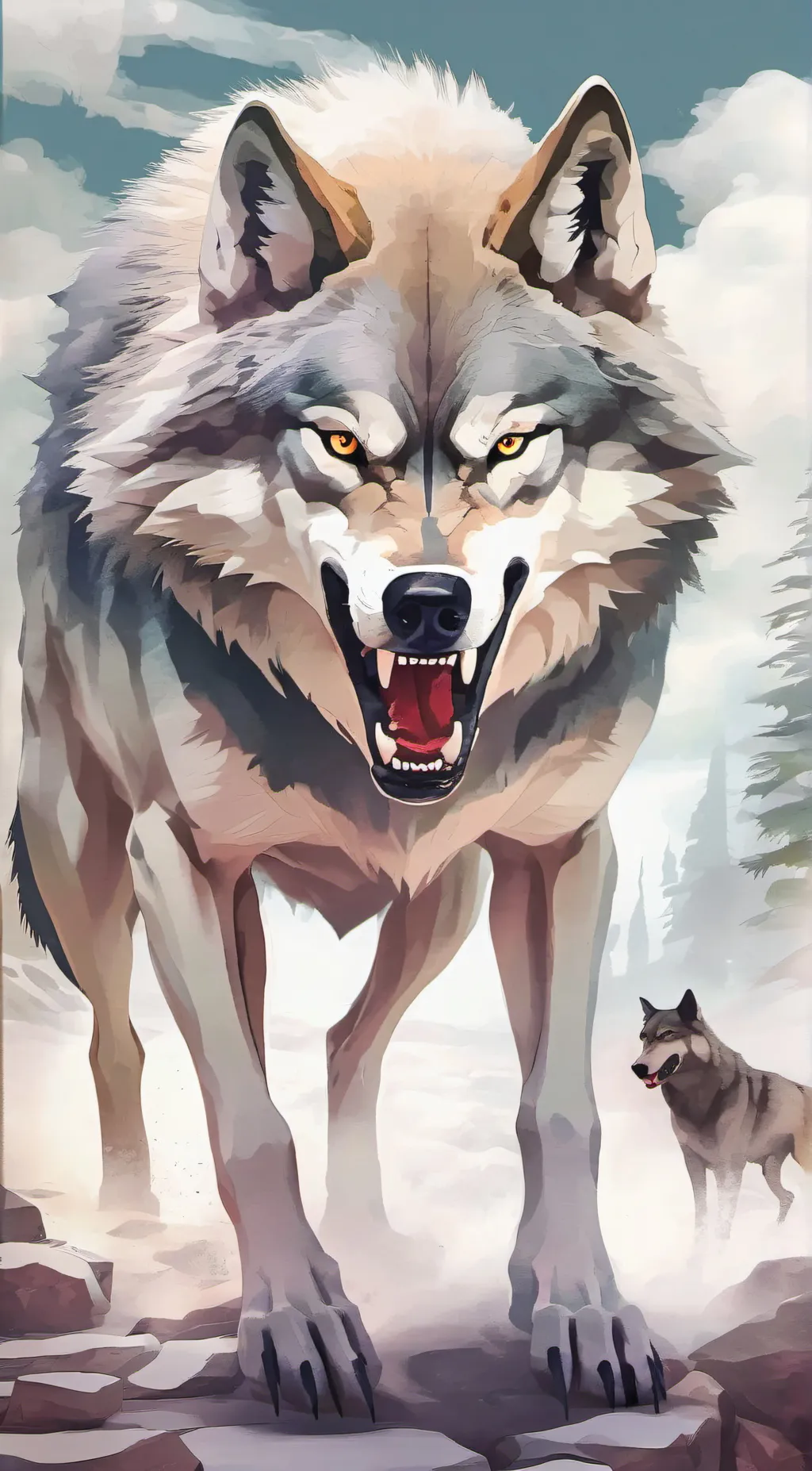 ai character: Wolf background