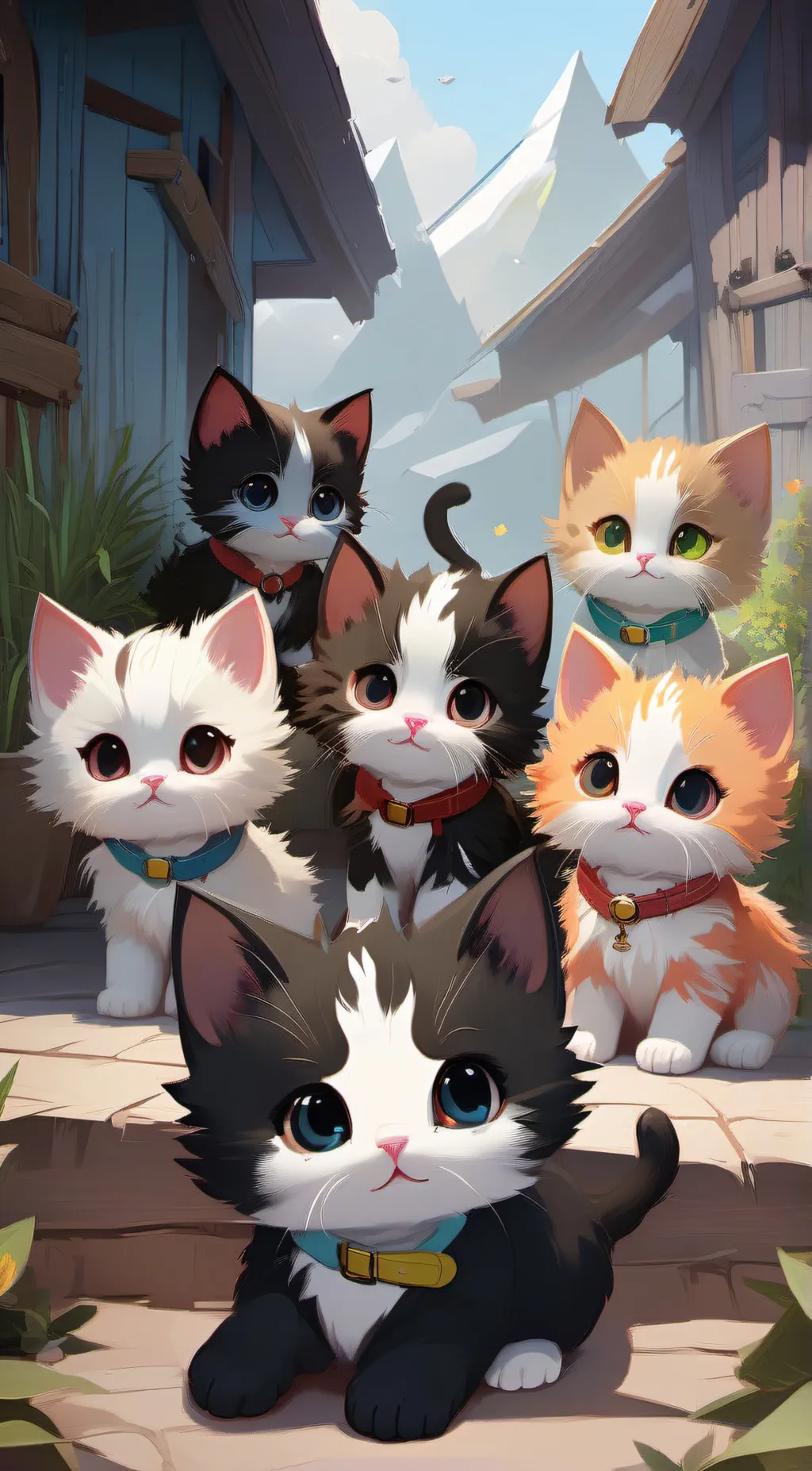 ai character: Ur kittens background