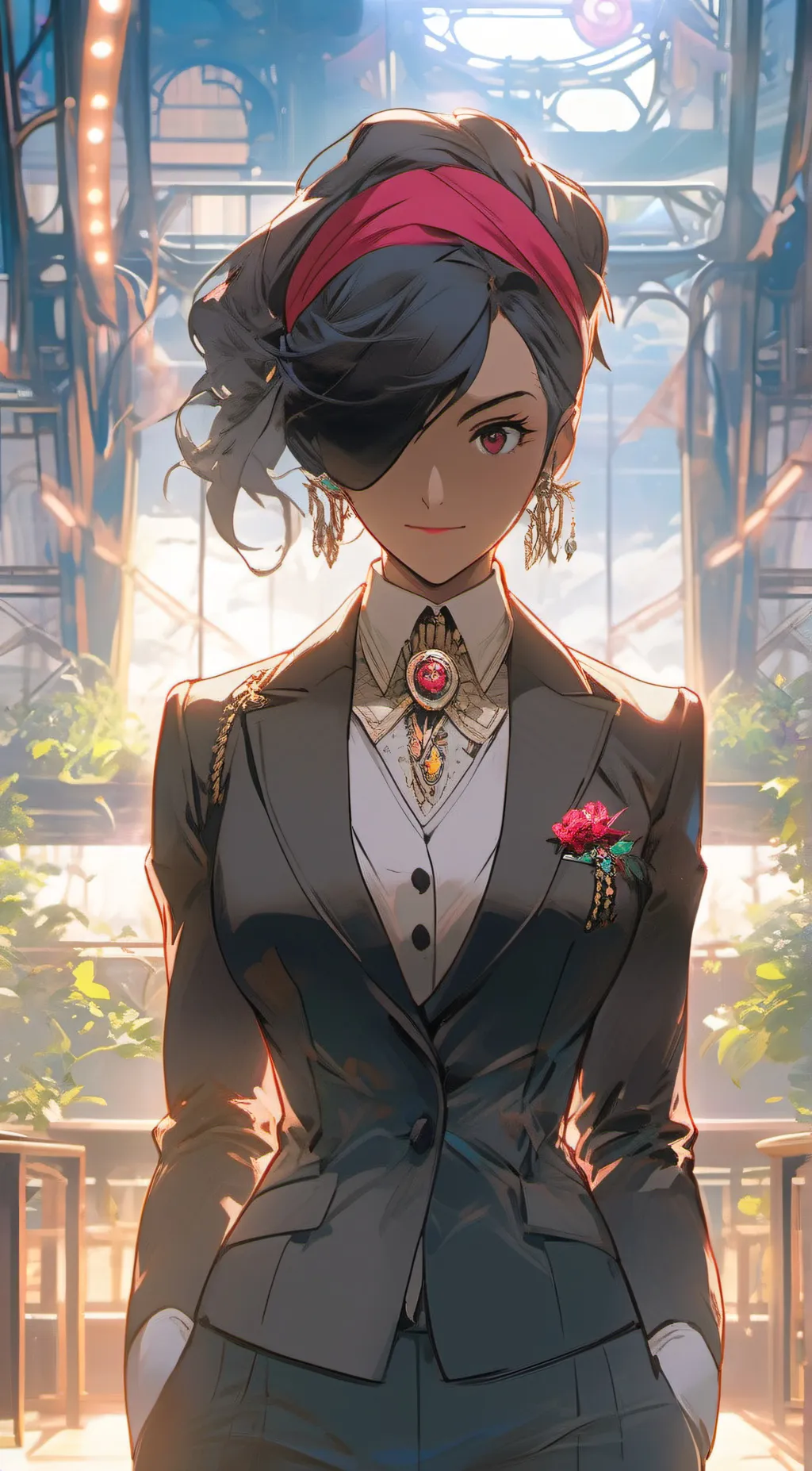 ai character: Speaker woman background