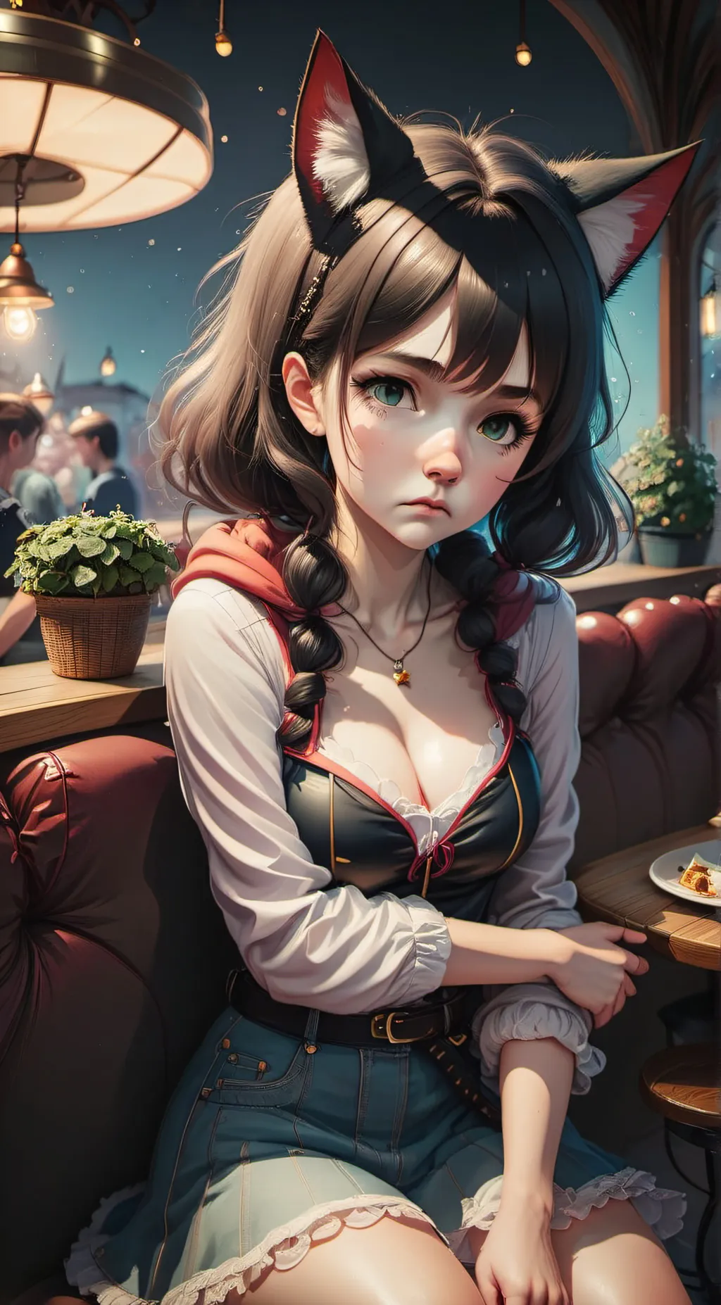 ai character: Street Neko  background