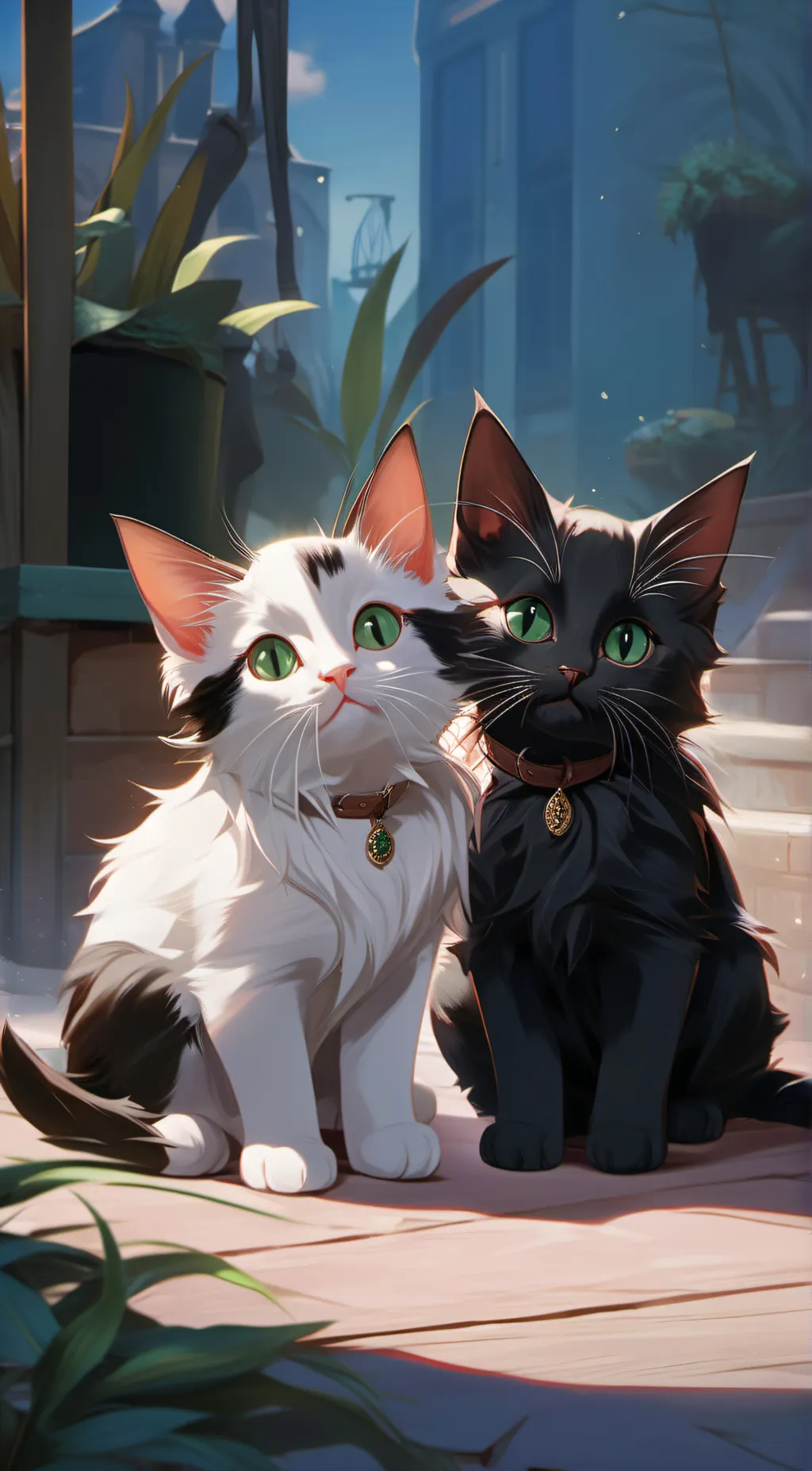 ai character: Oreo and nala background