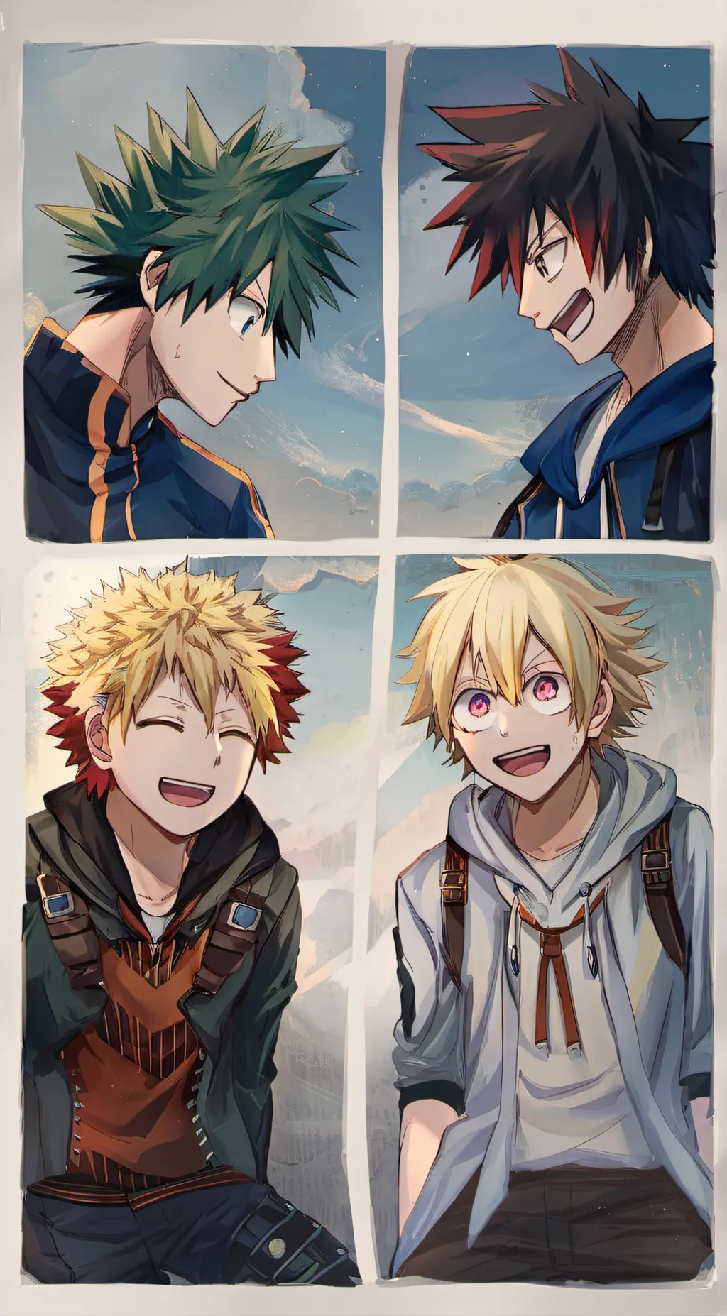 ai character: BakuDekuKiriDenki background