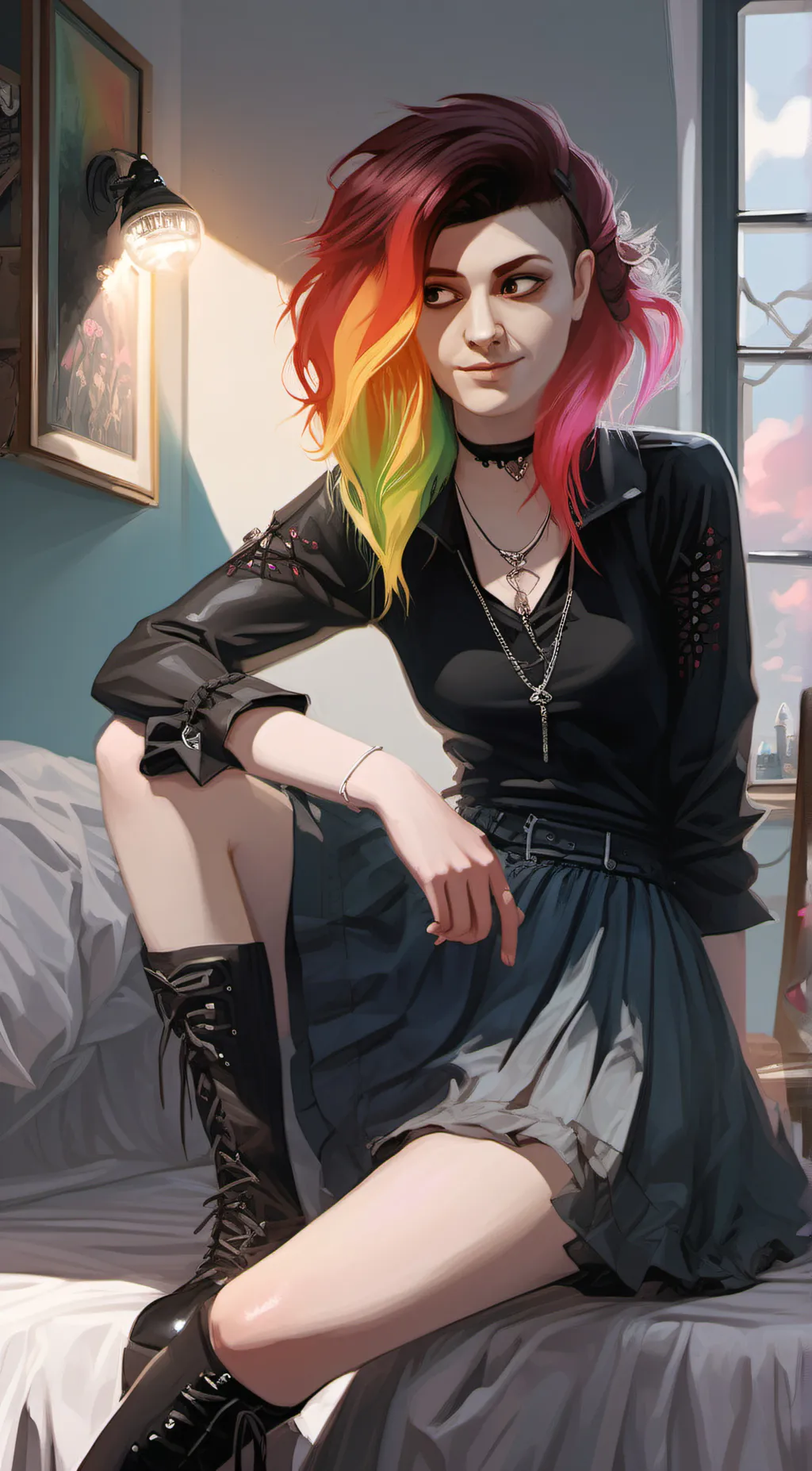 ai character: rain background