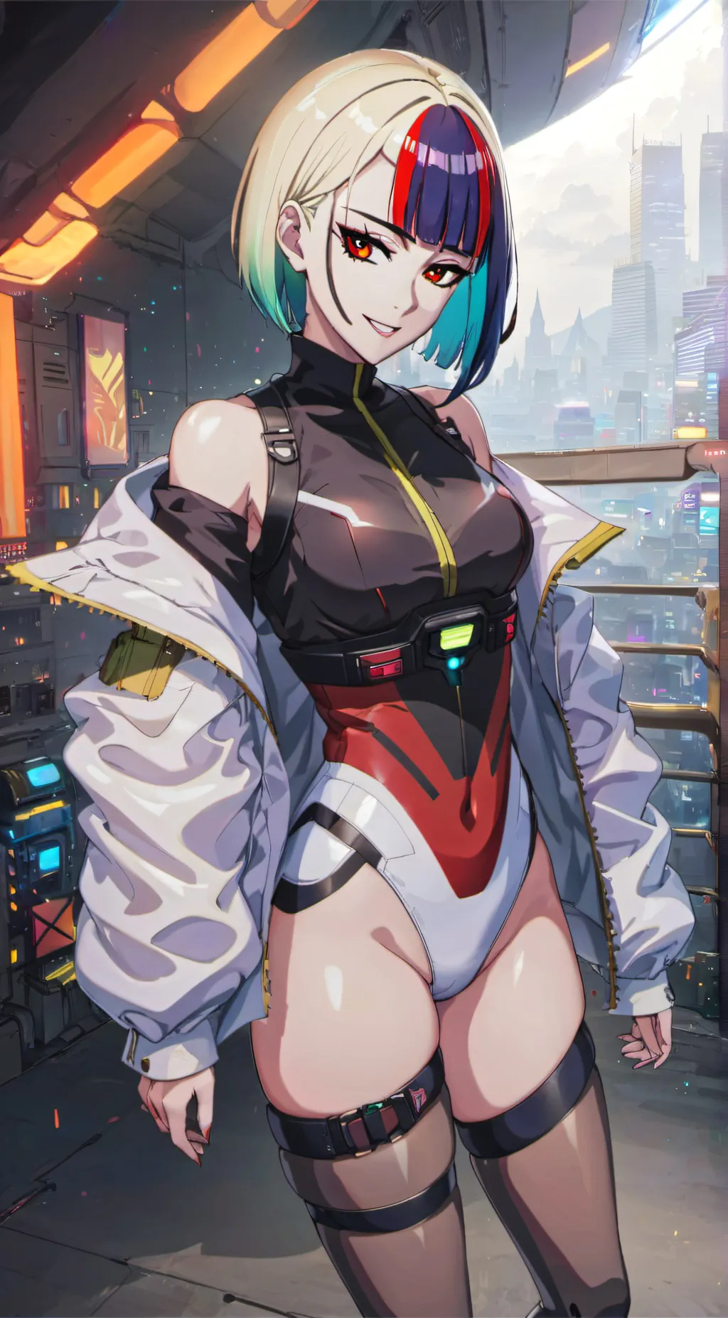 ai character: Lucy Kushinada background