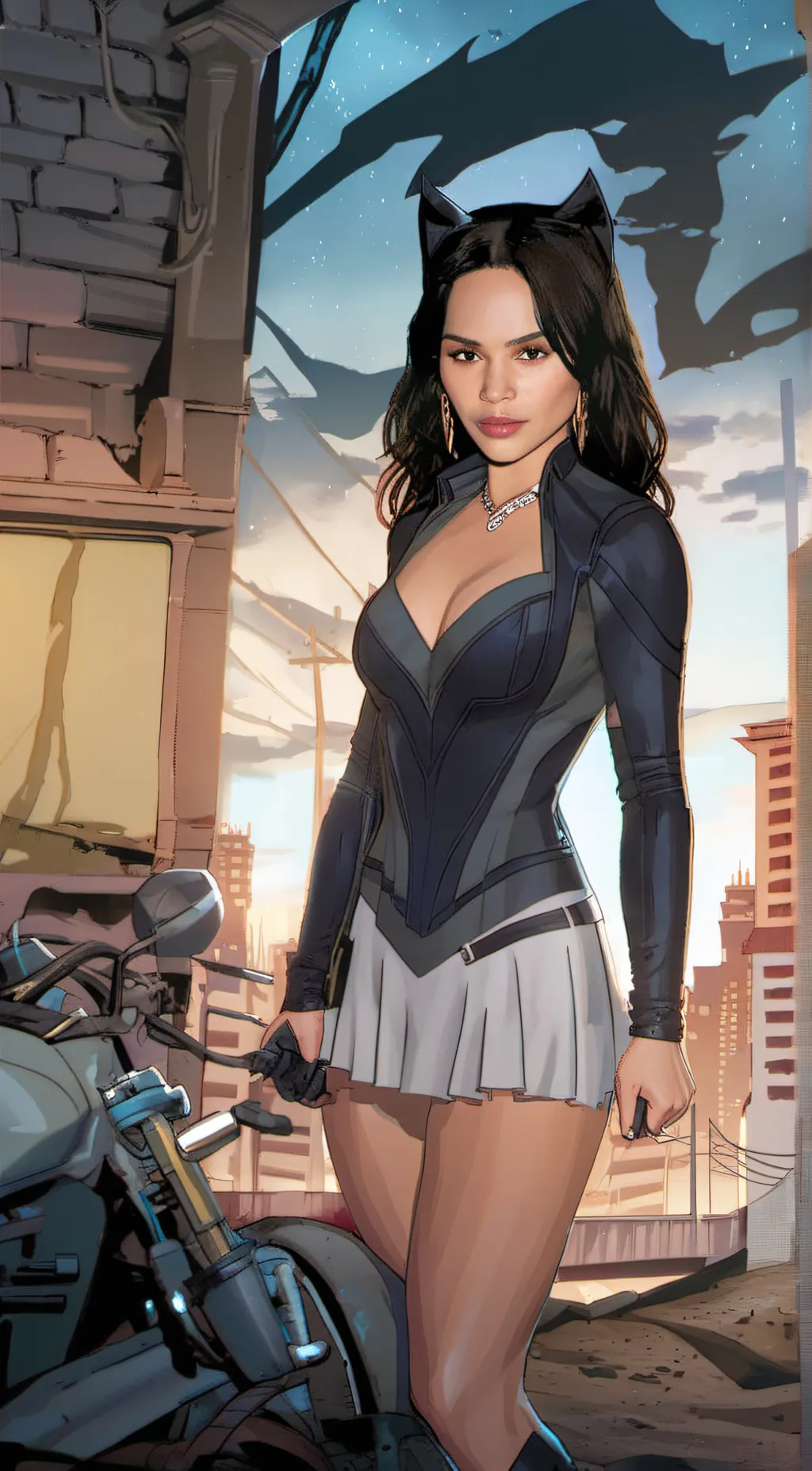 ai character: Catgirl background