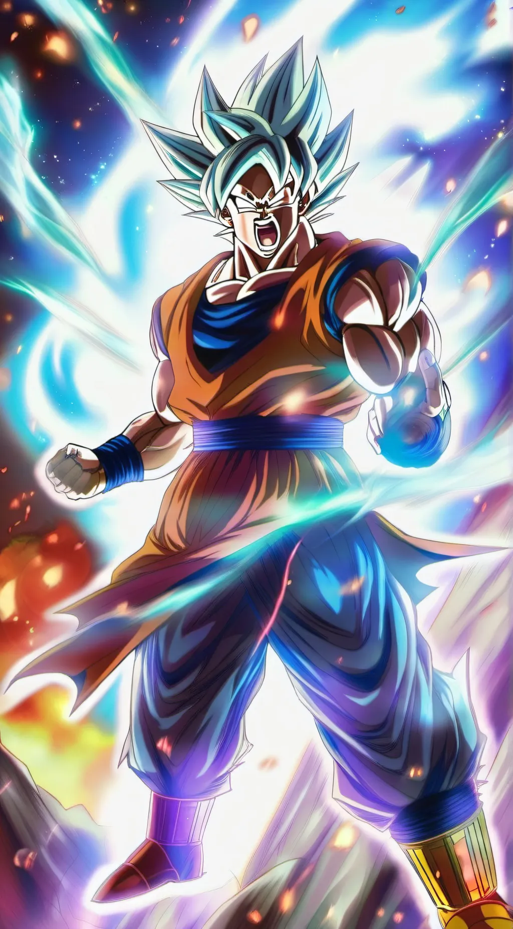 ai character: GOKU THE GOD background