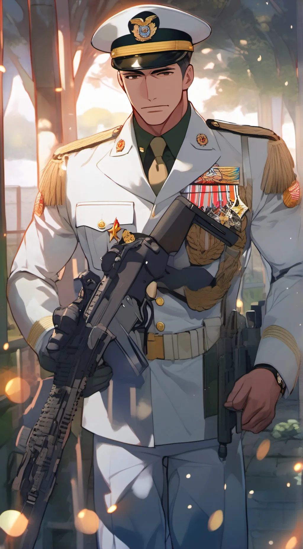 ai character: Marine Captain  background