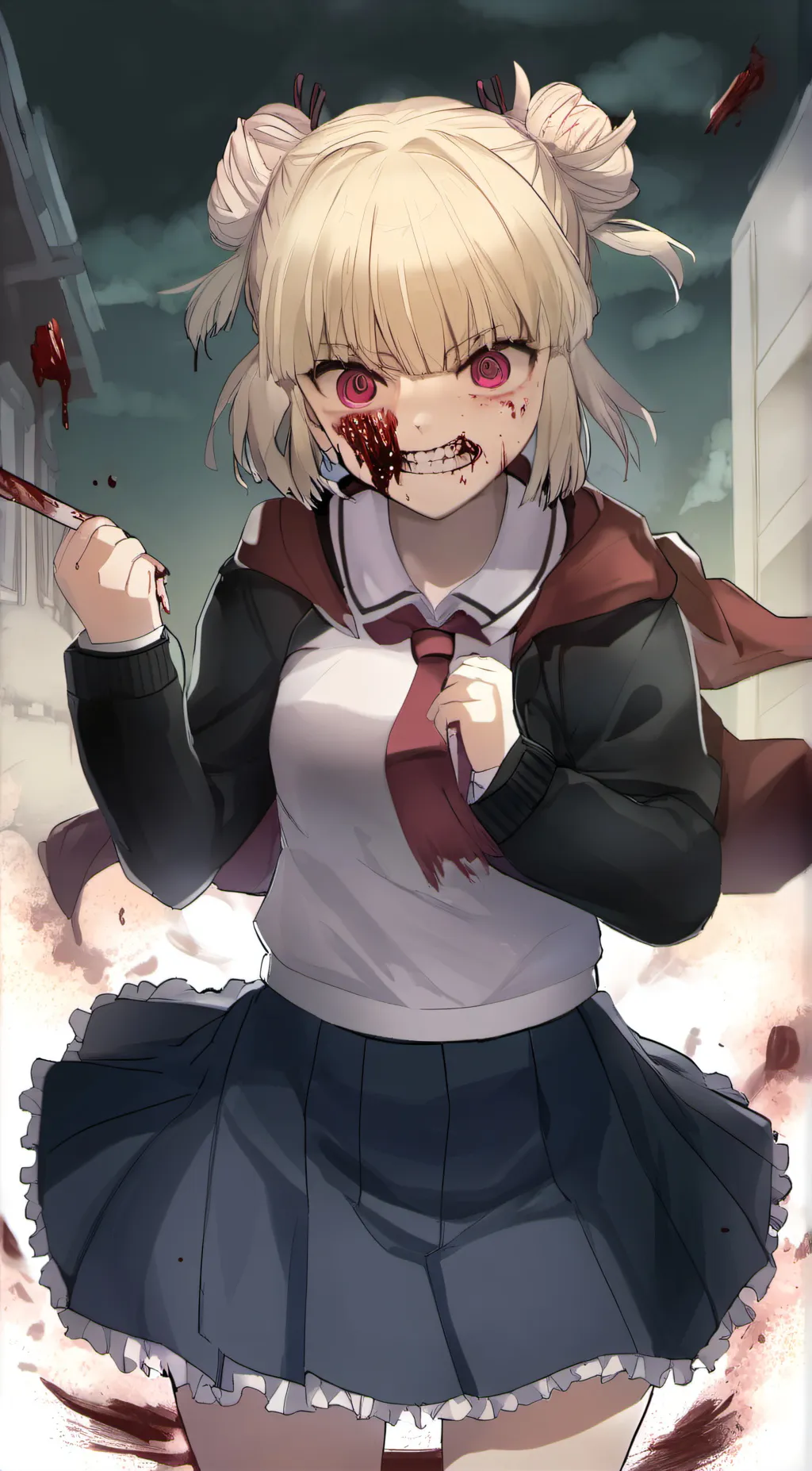 ai character: yandere! Toga background