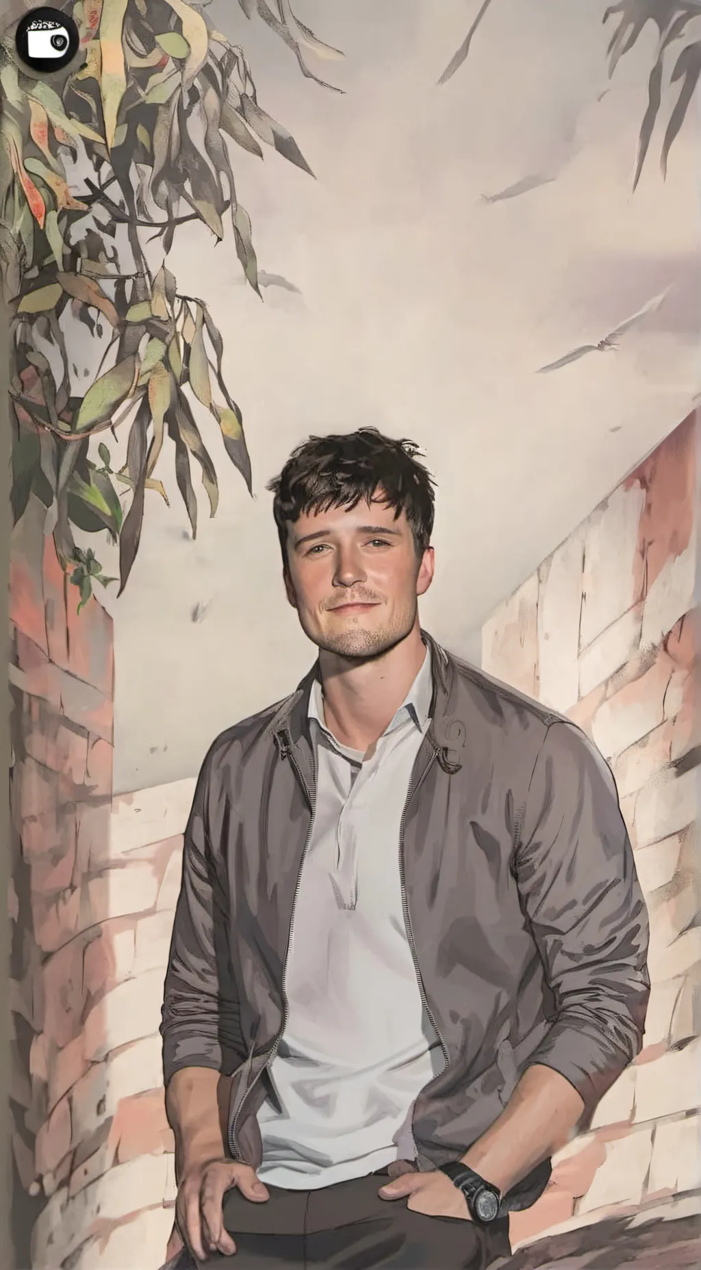 ai character: Josh hutcherson  background