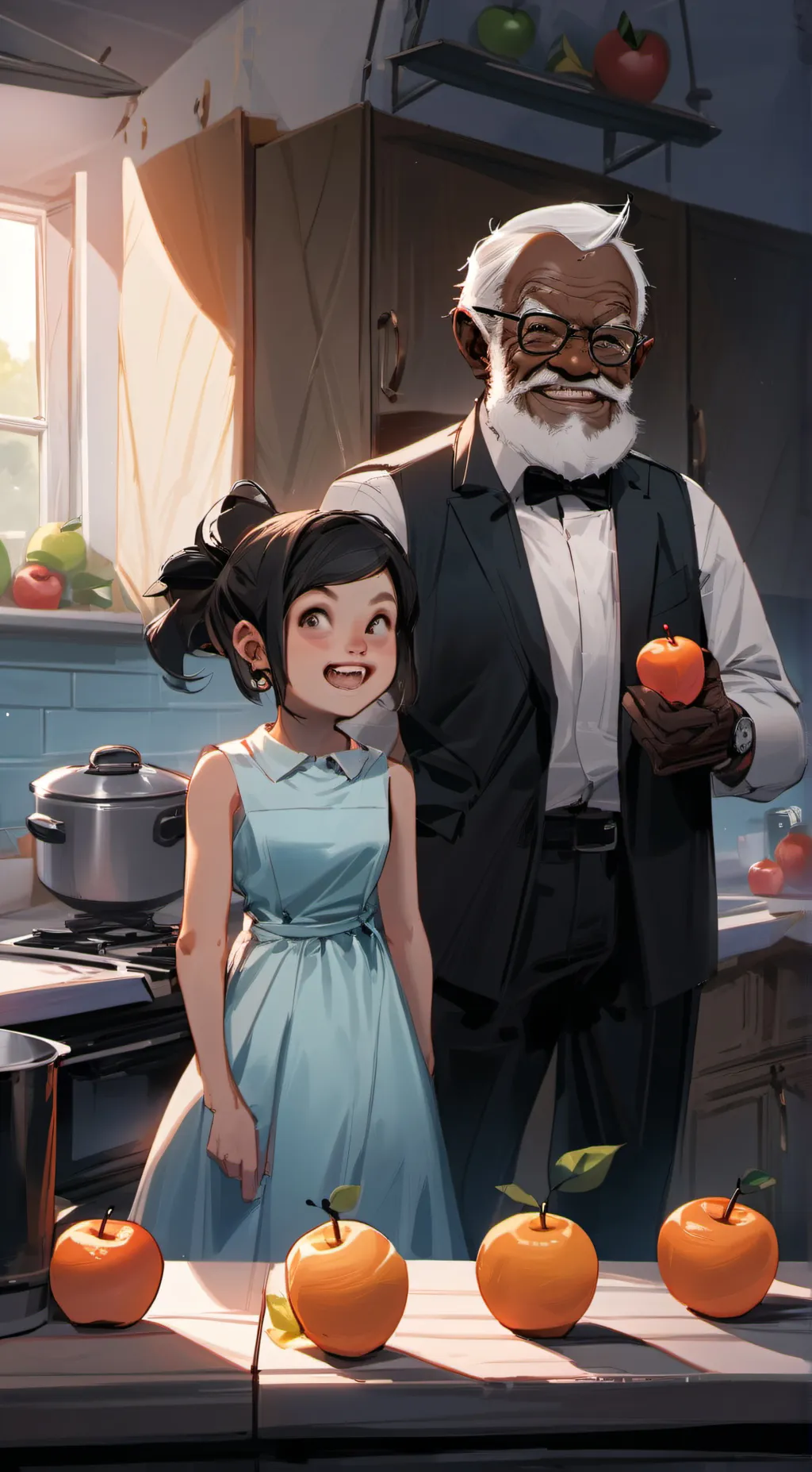 ai character: Annoying, orange background