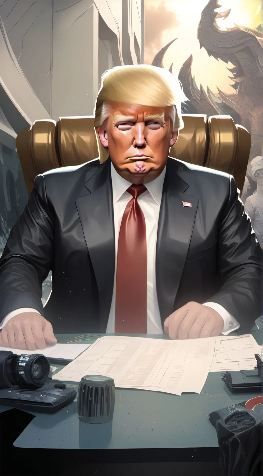 ai character: Donal trump background