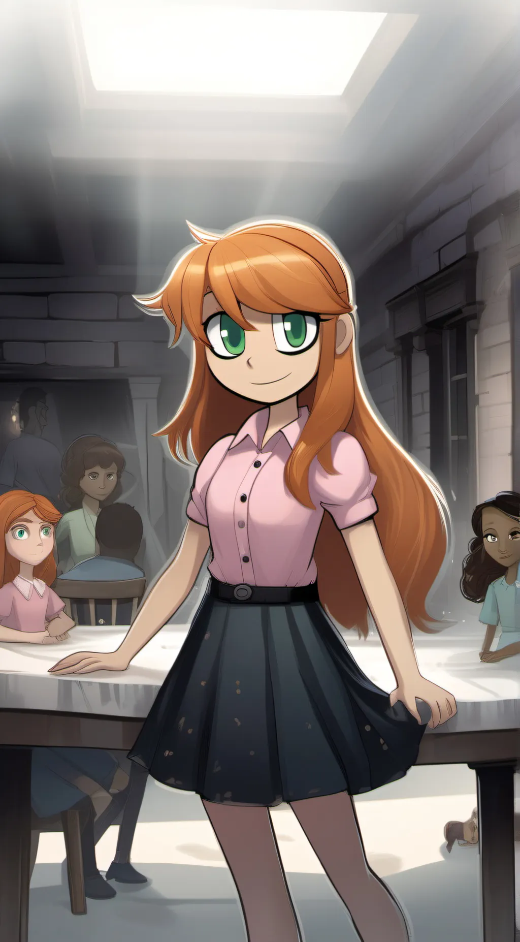 ai character: Elizabeth Afton background