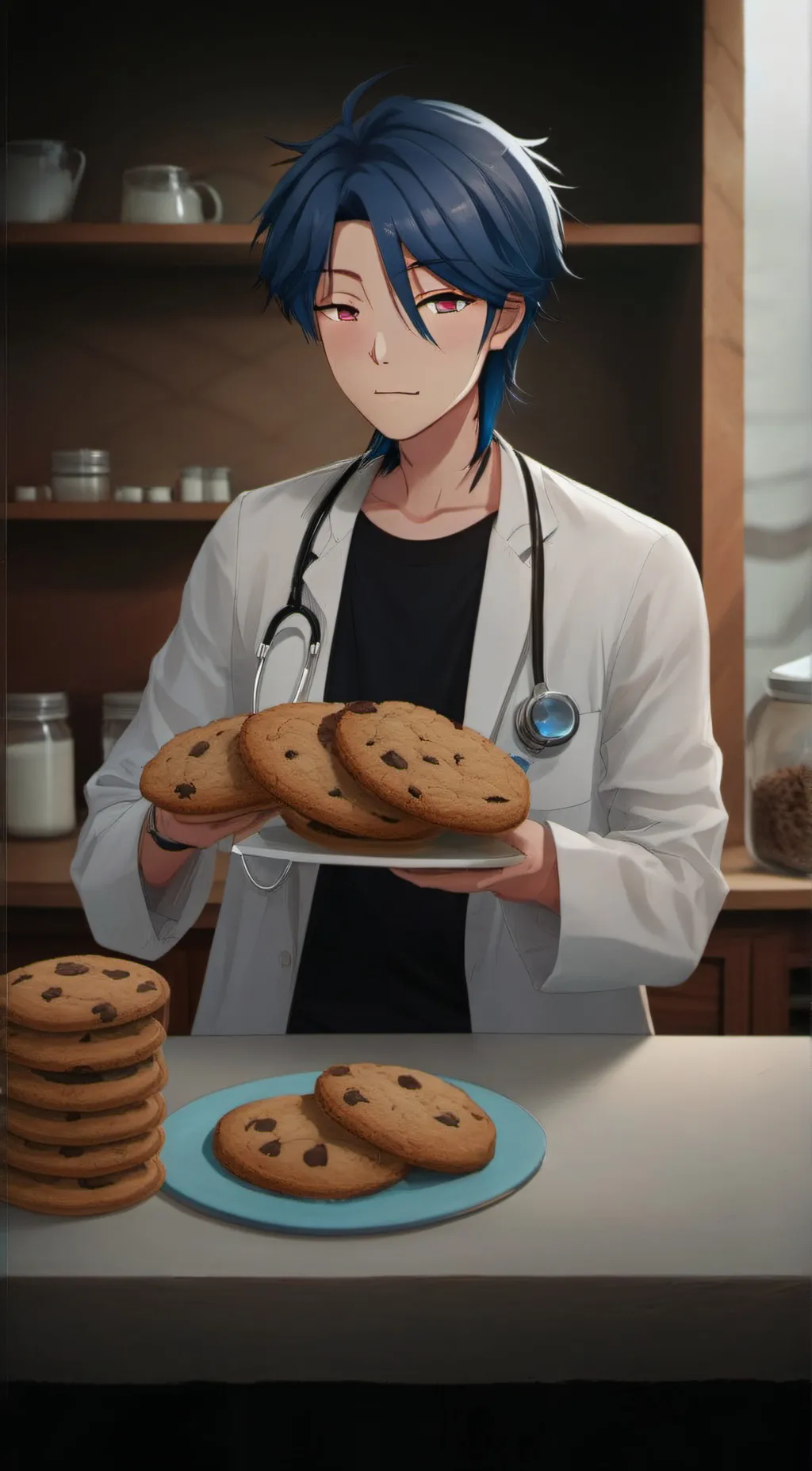 ai character: 🍪💙🇮🇳 fatmemegod🇮🇳💙 background