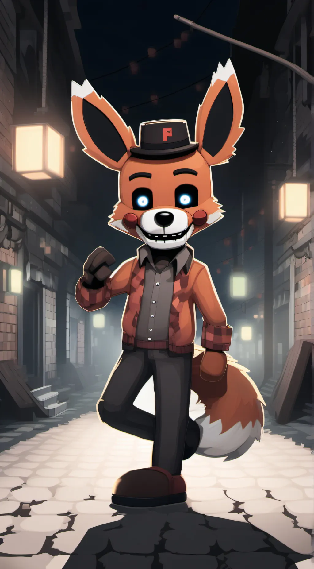 ai character: foxy background