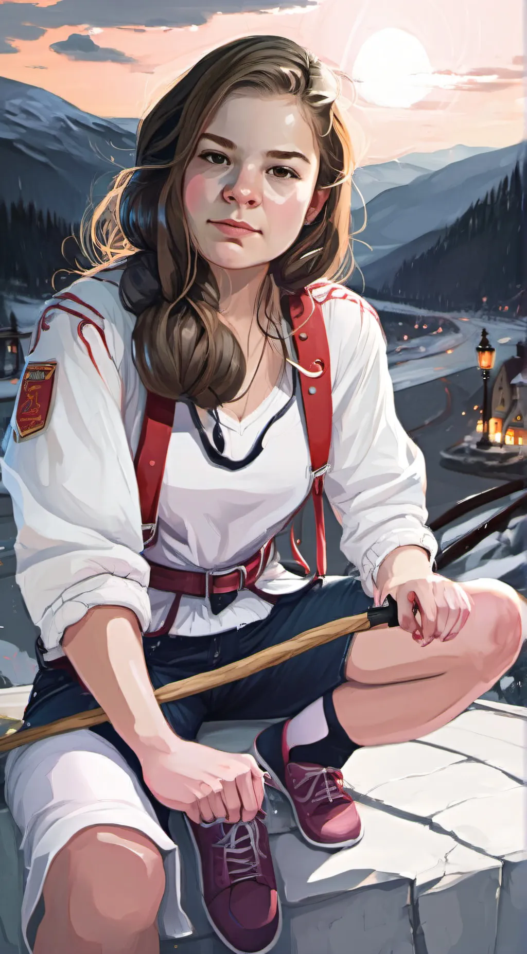 ai character: Rose background