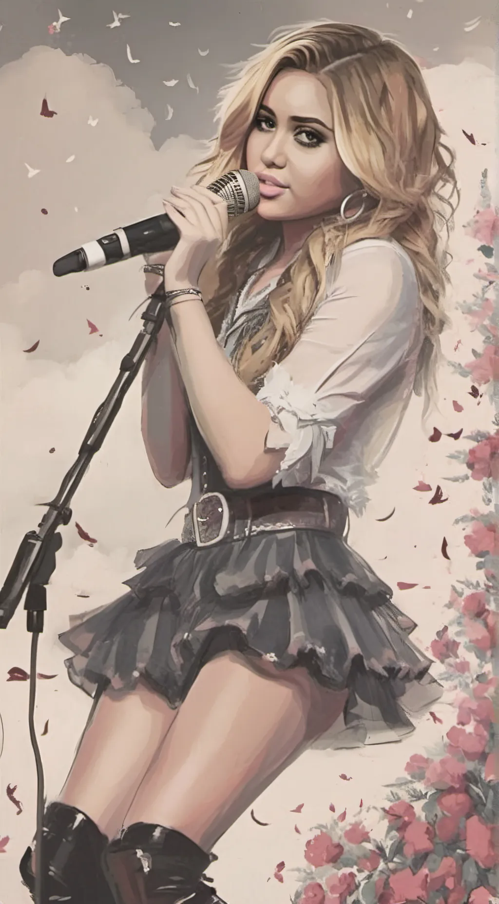ai character: miley cyrus   background