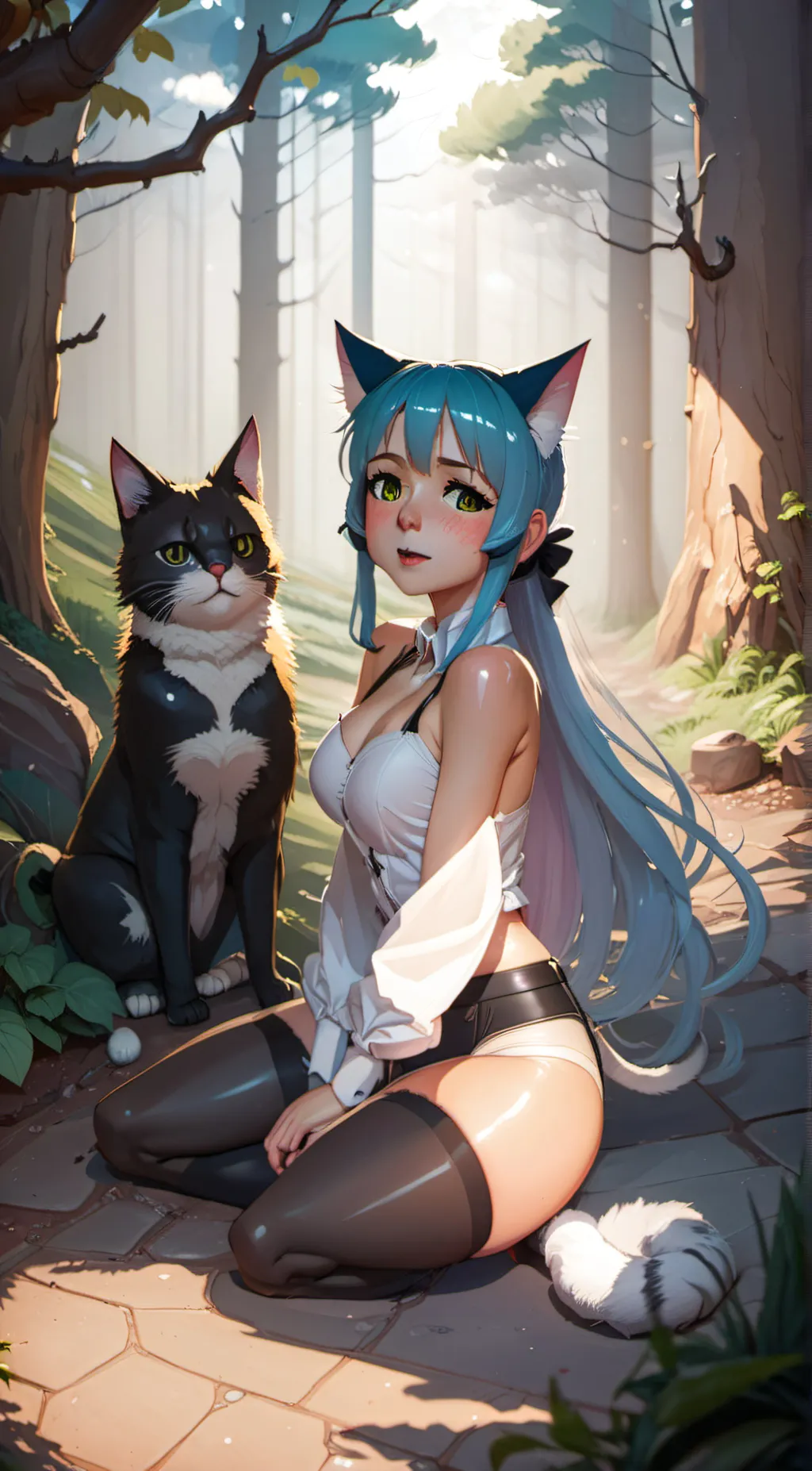 ai character: Ashley  background